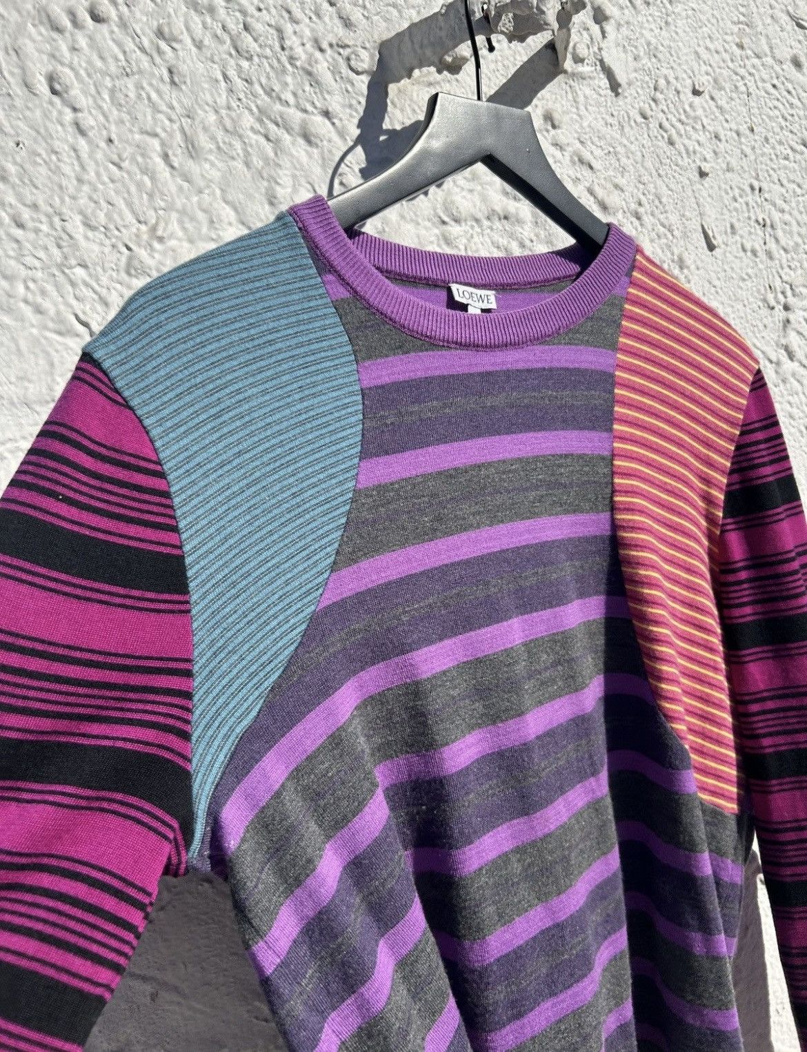 Loewe Multi colors stripes crewneck sweater Size US M / EU 48-50 / 2 - 3 Thumbnail