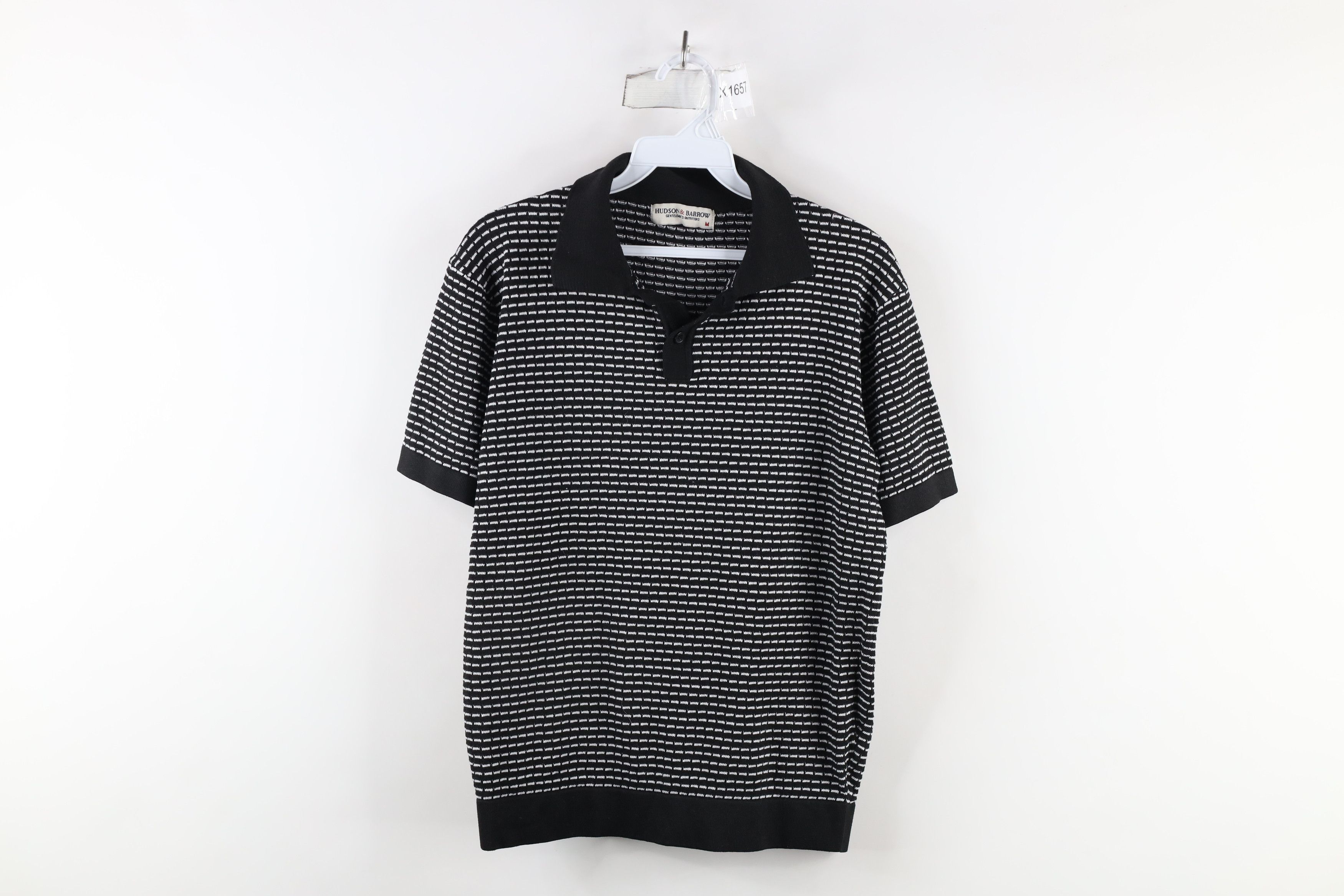 Vintage Vintage Rockabilly Knit Collared Pullover Polo Shirt Black Size US M / EU 48-50 / 2 - 1 Thumbnail