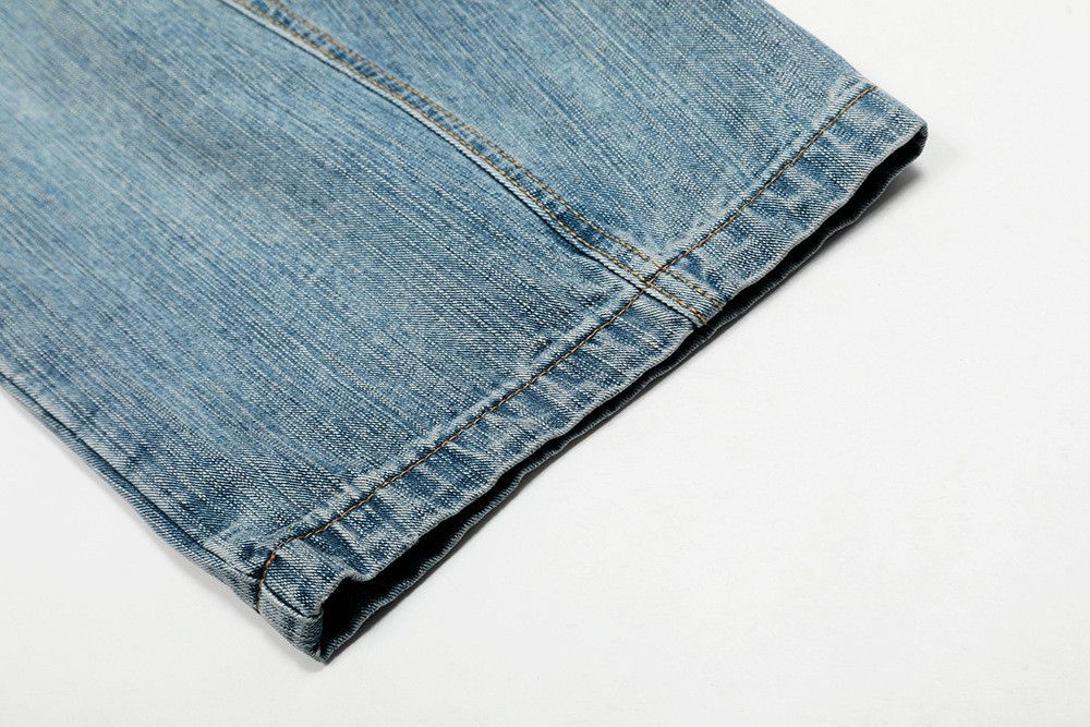 Jean American retro men's curved wash jeans Size US 34 / EU 50 - 5 Thumbnail