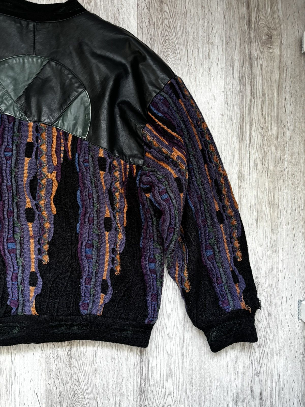 Other ARCHIVE VINTAGE SAXONY COOGI INSPIRED LEATHER KNIT JACKET Size US M / EU 48-50 / 2 - 19 Thumbnail