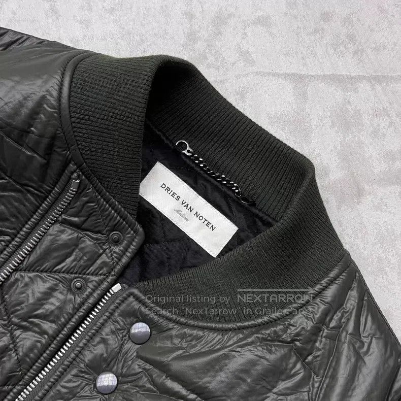 Dries Van Noten Dries Van Noten Back Zip Pleated Jacket, Brown Green Size US M / EU 48-50 / 2 - 5 Thumbnail