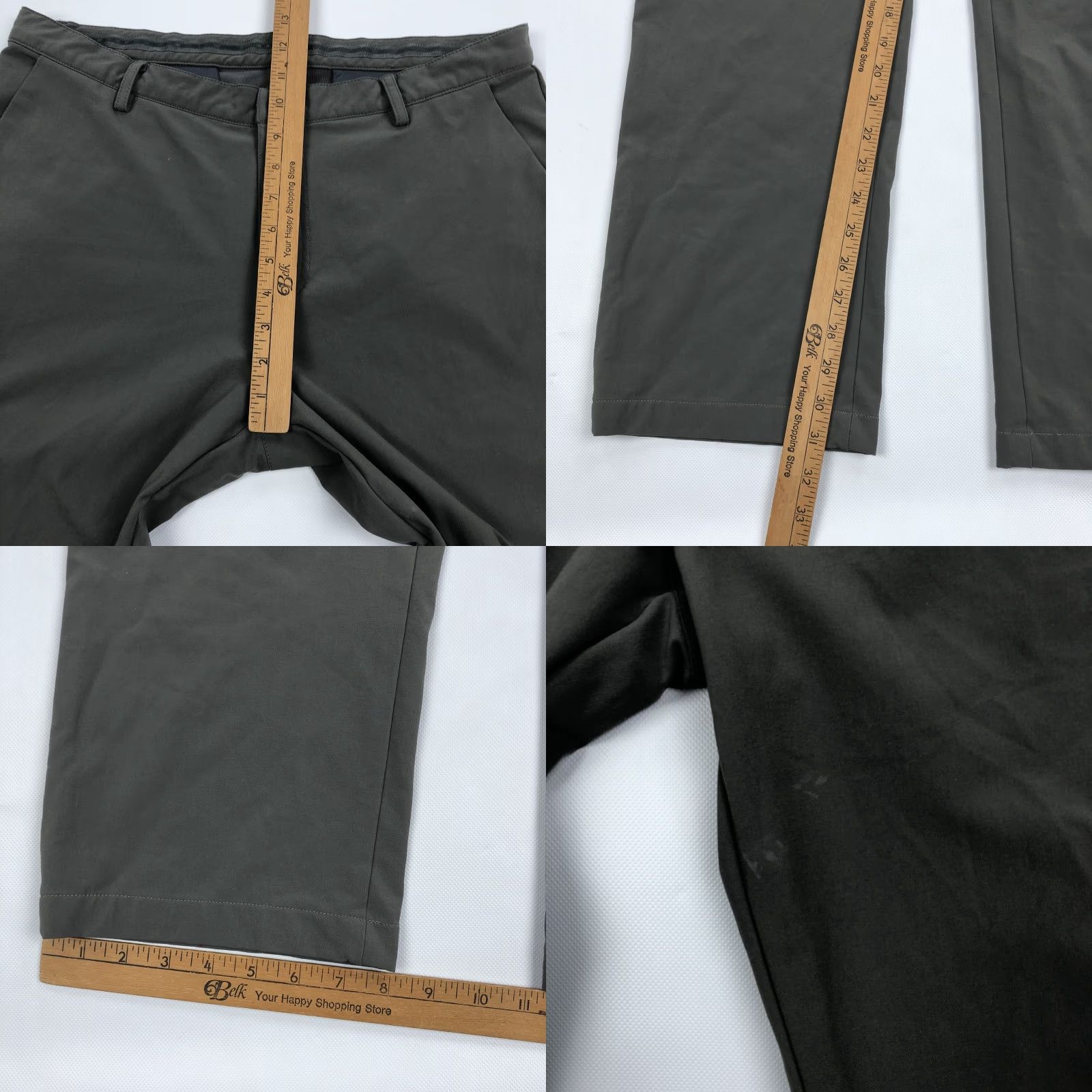 Vintage MINISTRY OF SUPPLY Aviator 2.0 Pants Mens Gray Performance Travel 34x30 Slant Welt Pockets Fly Zip Button Straight Front Size US 34 / EU 50 - 8 Thumbnail