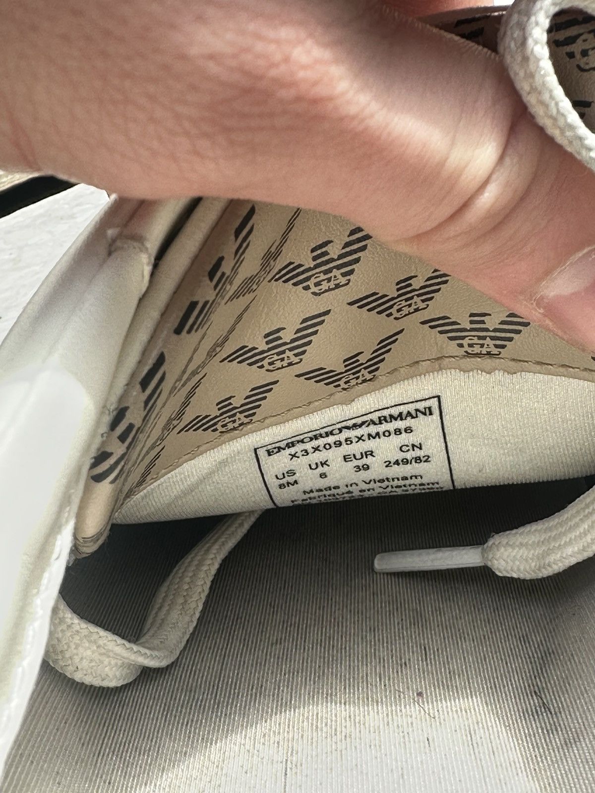 Designer × Emporio Armani × Giorgio Armani 🚨ARMANI WHITE SHOES MINIMALISM SNEAKERS MONOGRAM LUXURY Size US 6 / EU 39 - 15 Thumbnail
