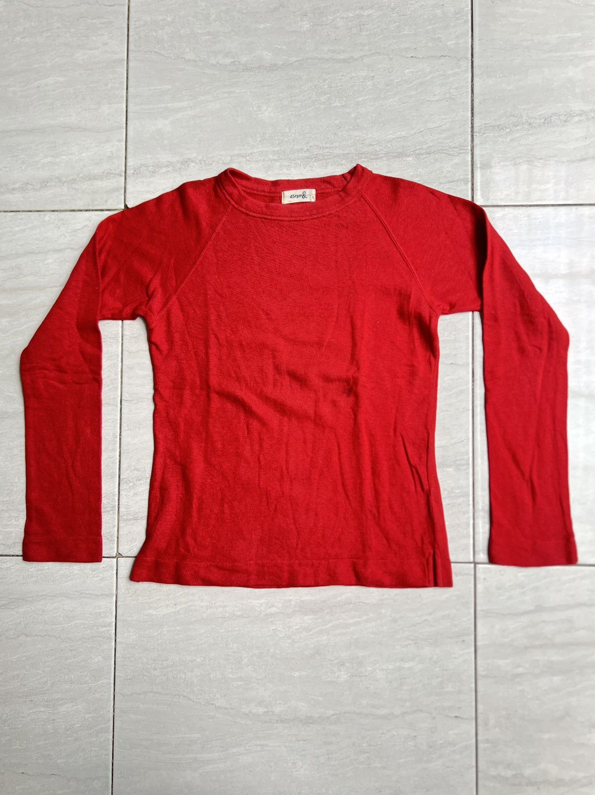 45rpm 45RPM Red Long Sleeve T-shirt Size US XS / EU 42 / 0 - 1 Thumbnail