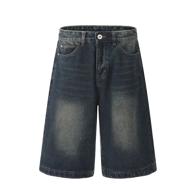 Vintage American Retro Street Loose-Fit Distressed Denim Shorts Size US 32 / EU 48 - 1 Thumbnail
