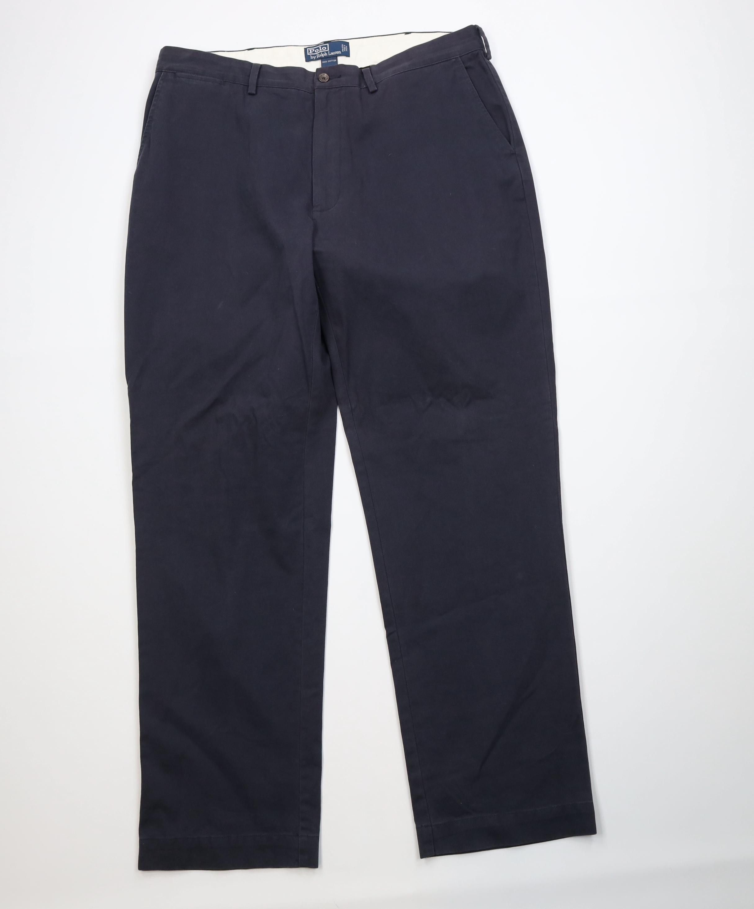 Polo Ralph Lauren Vintage 90s Ralph Lauren Wide Leg Chino Pants Cotton Blue Size US 38 / EU 54 - 1 Thumbnail
