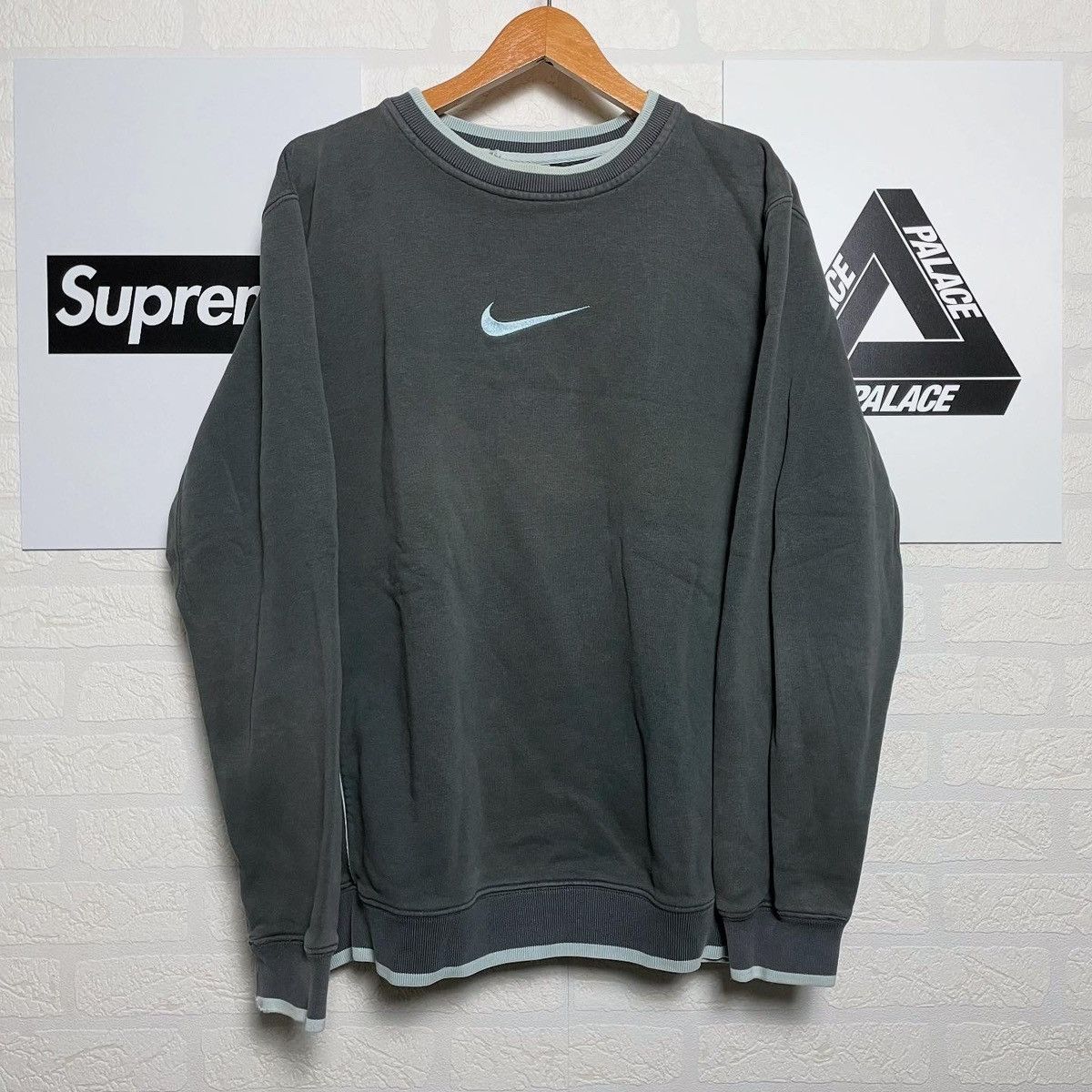 Nike × Vintage 90’S Vintage sweatshirt Nike Streetwear Central logo swoosh Size US M / EU 48-50 / 2 - 1 Thumbnail