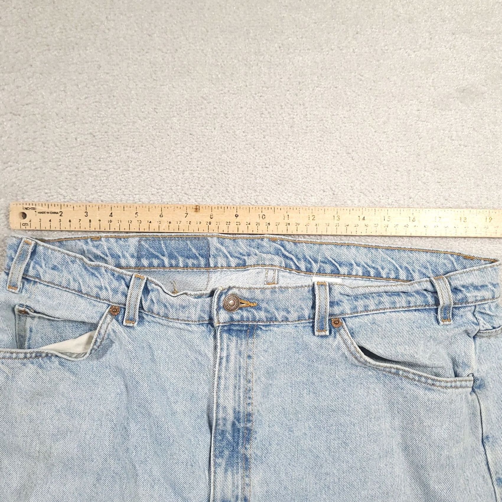 Levi's VINTAGE Levi's 505 Jeans Mens 40x29 Blue 90s Orange Tab Distressed Stained Denim Straight Regular 5-Pocket Jeans Mens Size US 40 / EU 56 - 2 Thumbnail