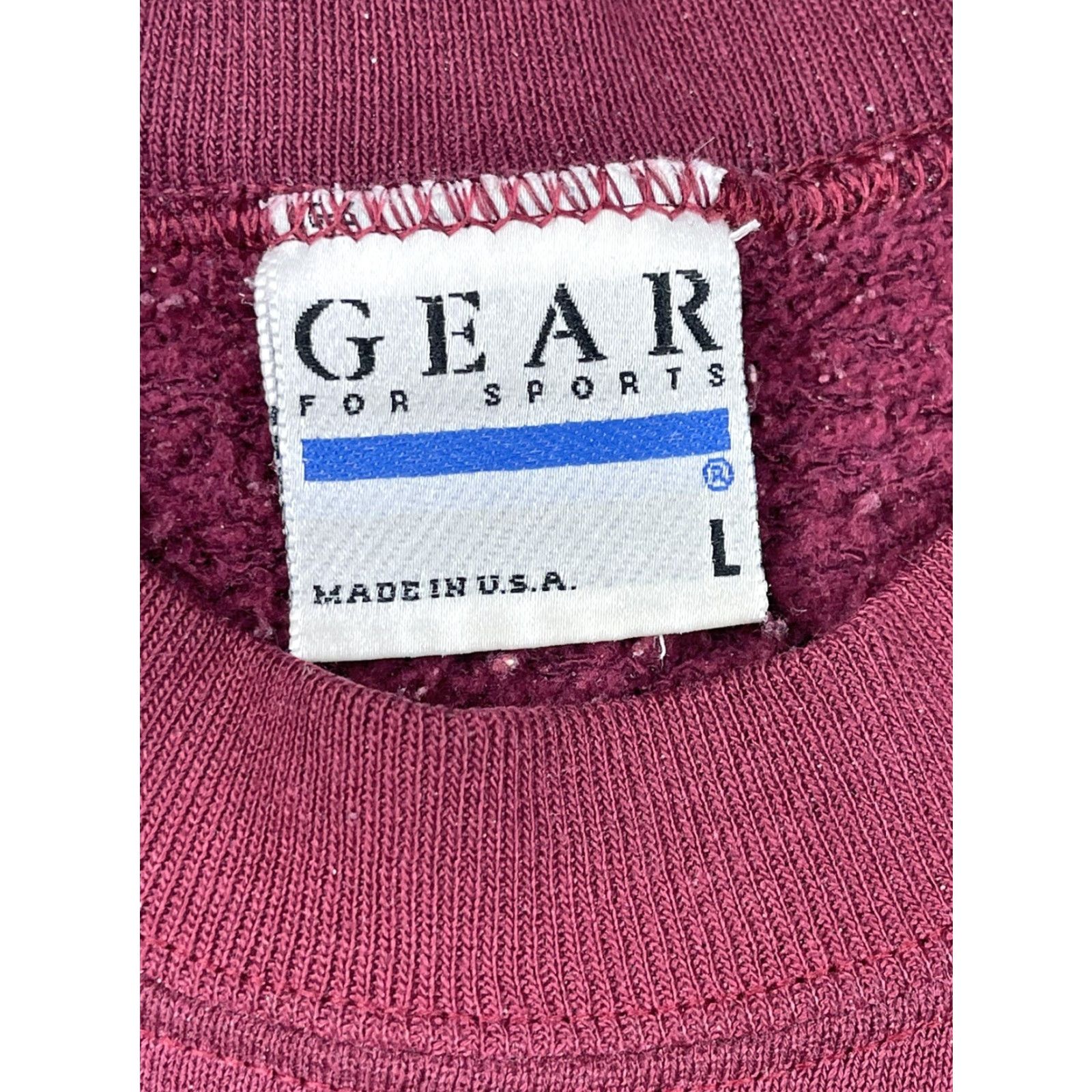 Spell VINTAGE GEAR FOR SPORTS Crewneck Sweatshirt 90s Red Adult Large Cotton Blend Mens Size US L / EU 52-54 / 3 - 2 Thumbnail