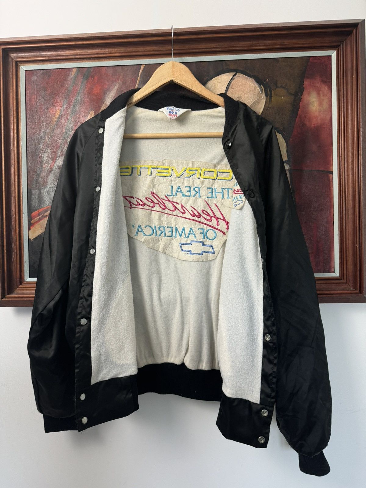 Vintage Vintage Corvette 80s Bomber Racing Light Jacket Made In USA Size US S / EU 44-46 / 1 - 3 Thumbnail
