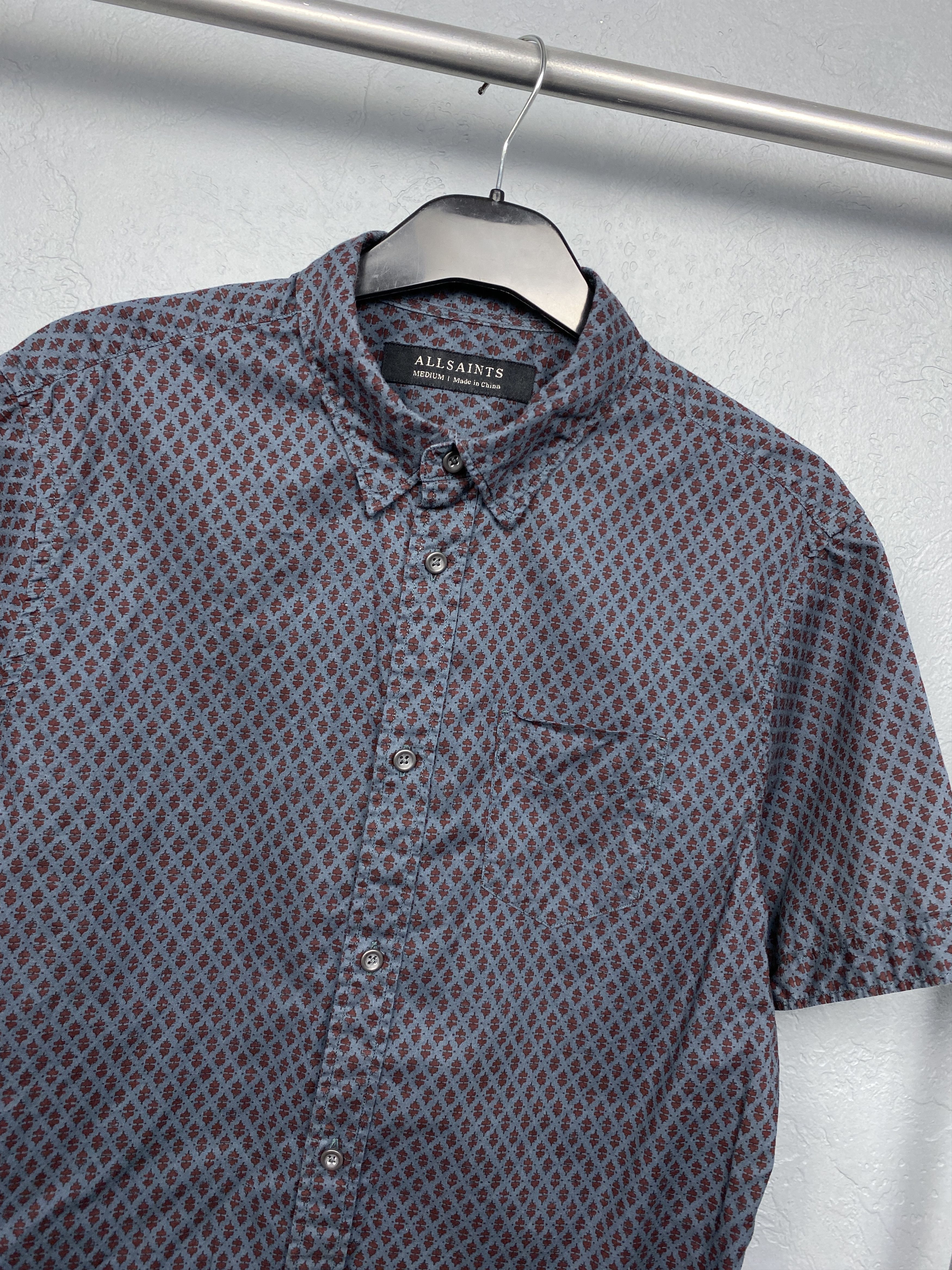 Allsaints Allsaints Mens Shield Hawaiian Shirt Size US M / EU 48-50 / 2 - 2 Thumbnail