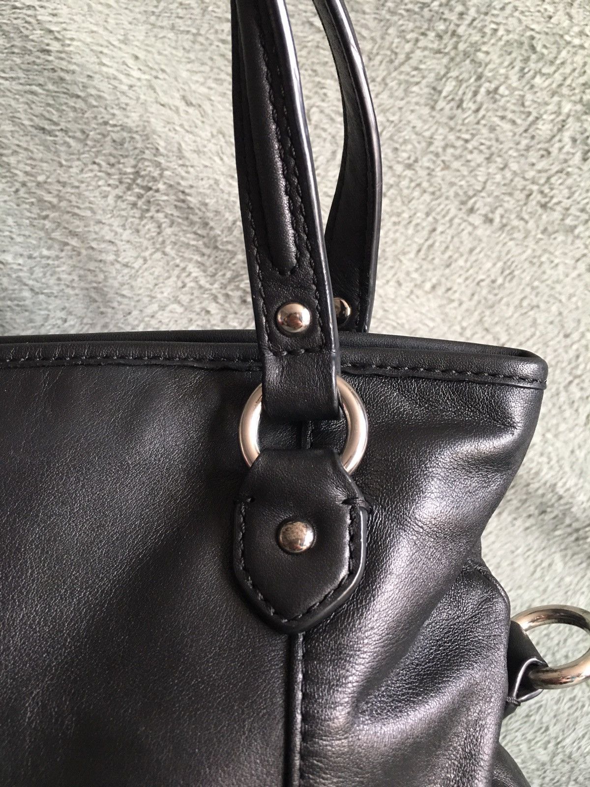 Coach COACH Daisy Mia Black Leather Handbag Shoulder Bag Size ONE SIZE - 5 Thumbnail