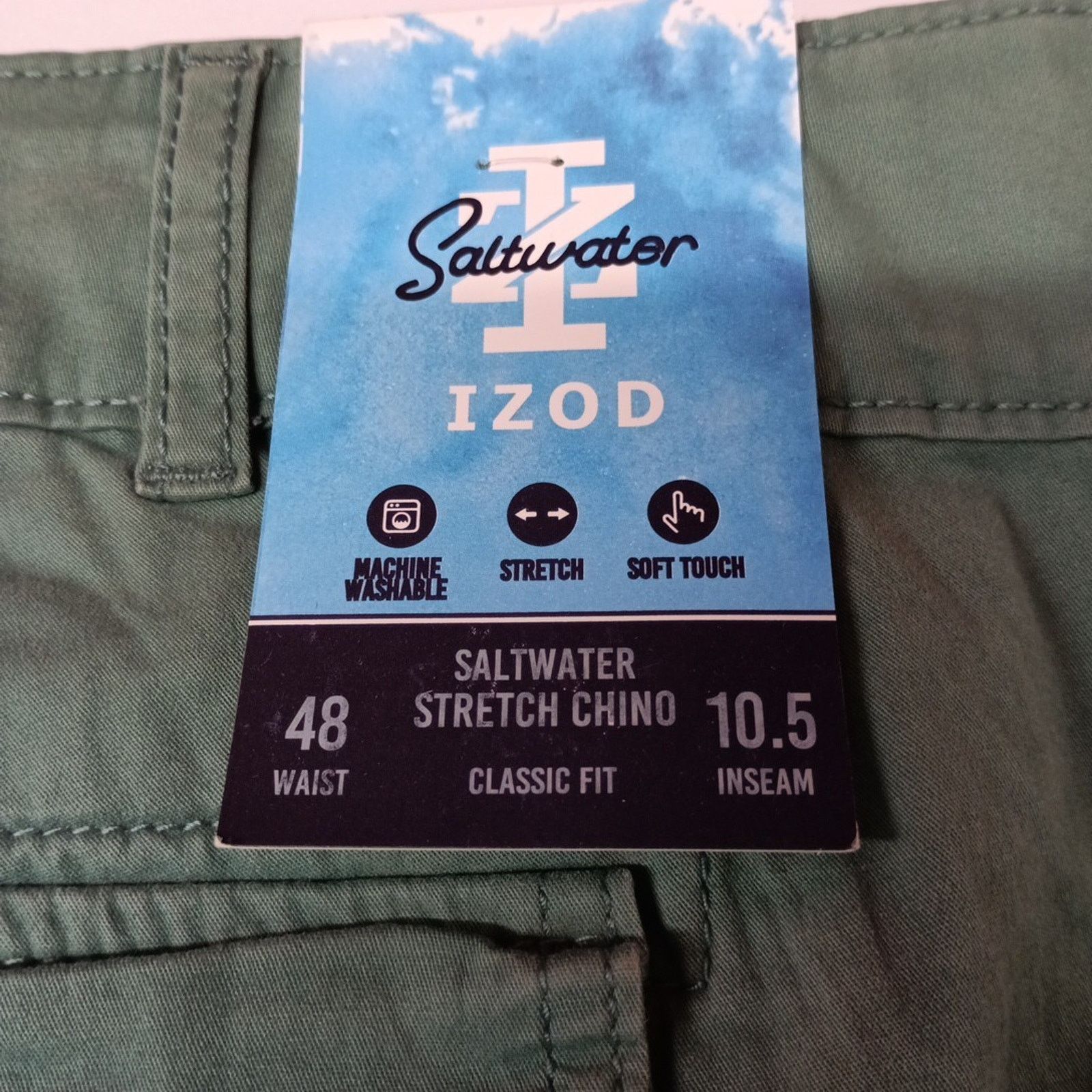 Izod Men's IZOD Chino Cargo Shorts Size 48 Green Classic 10.5 Ins Size US 44 / EU 60 - 5 Thumbnail