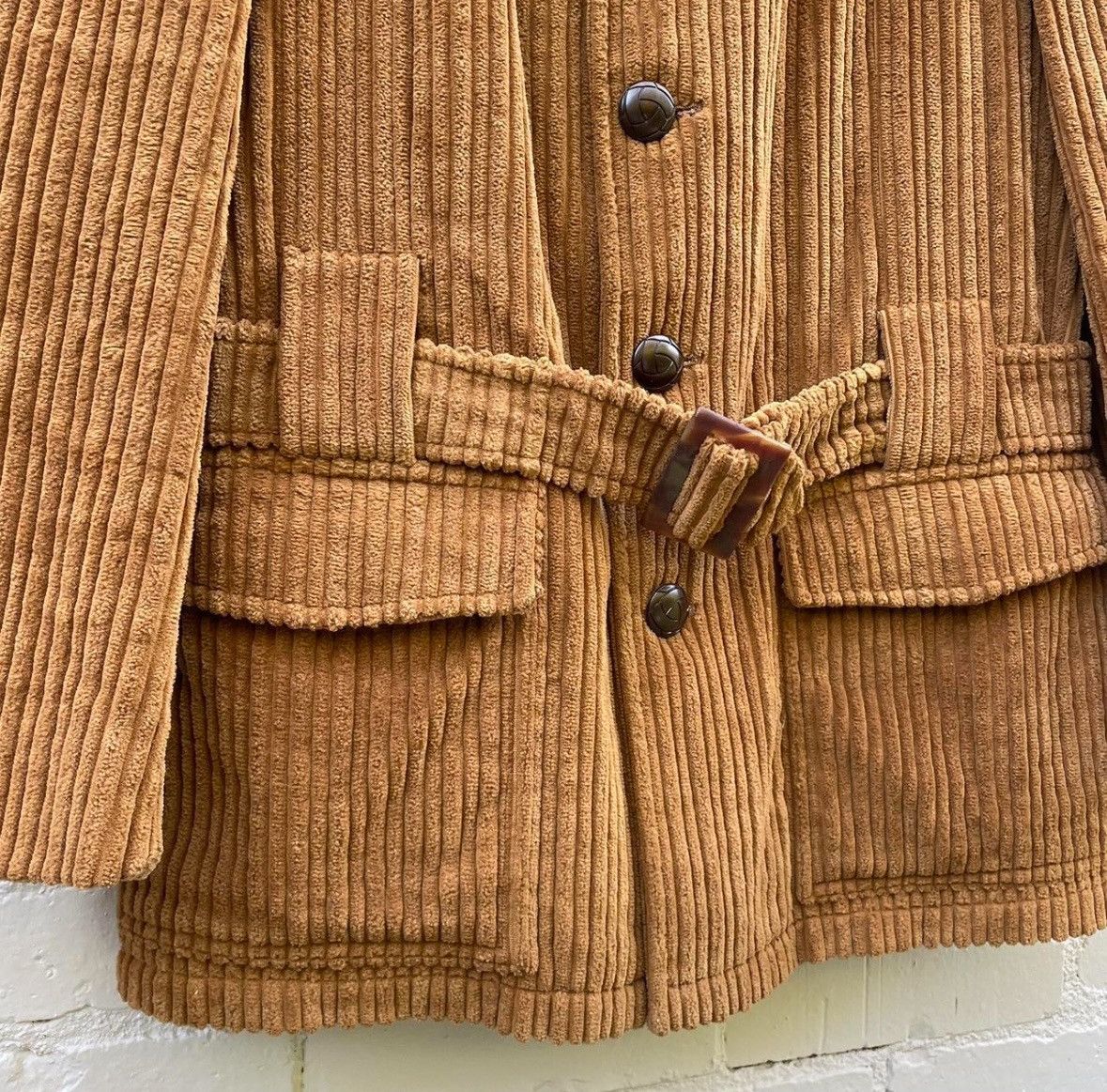 Vintage Vintage 1950s Corduroy Belted Jacket Size US M / EU 48-50 / 2 - 3 Thumbnail