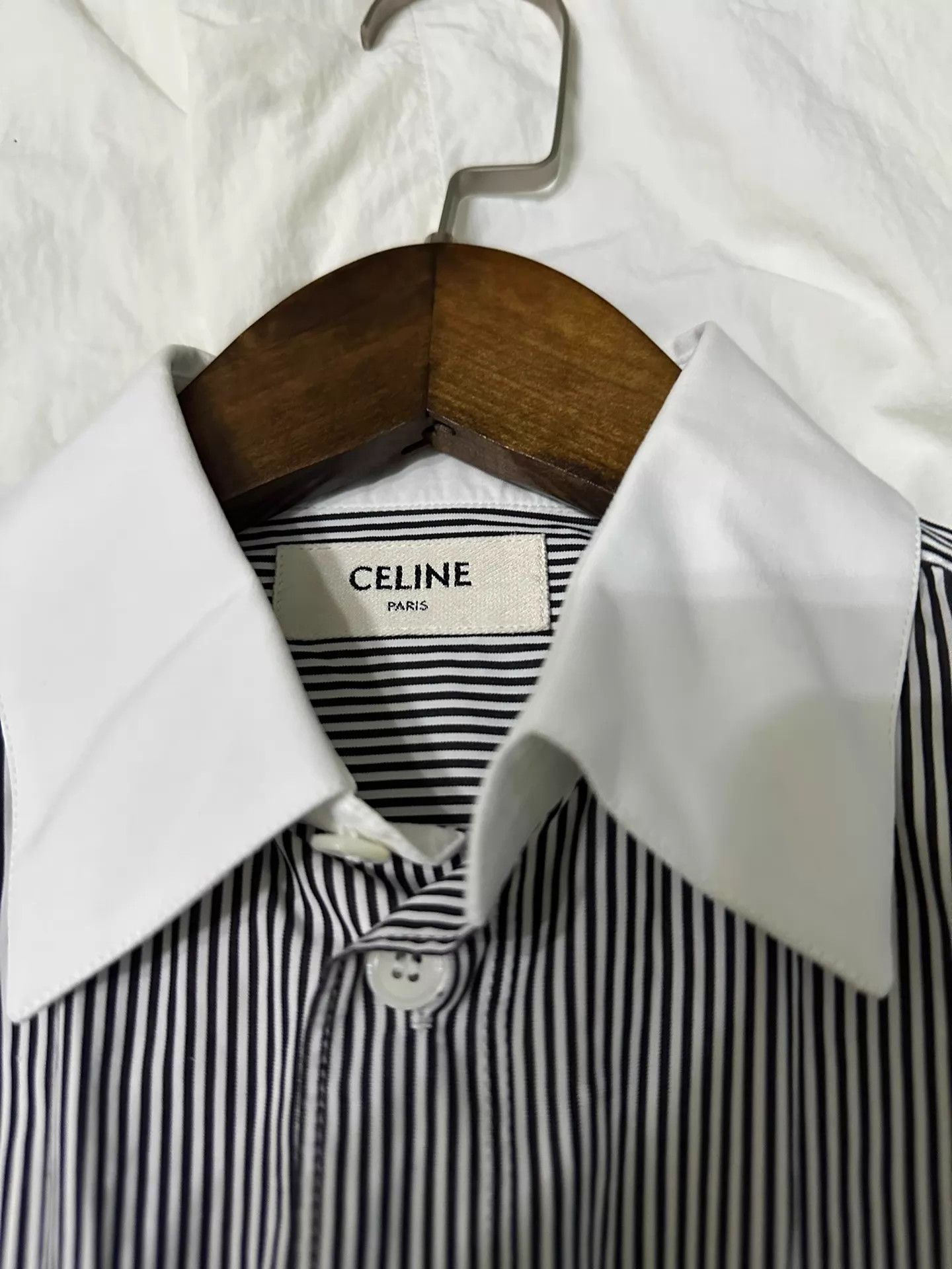 Celine Celine B&W Stripe Shirt 2w1w 95new Size XXS / US 00 / IT 34 - 3 Thumbnail