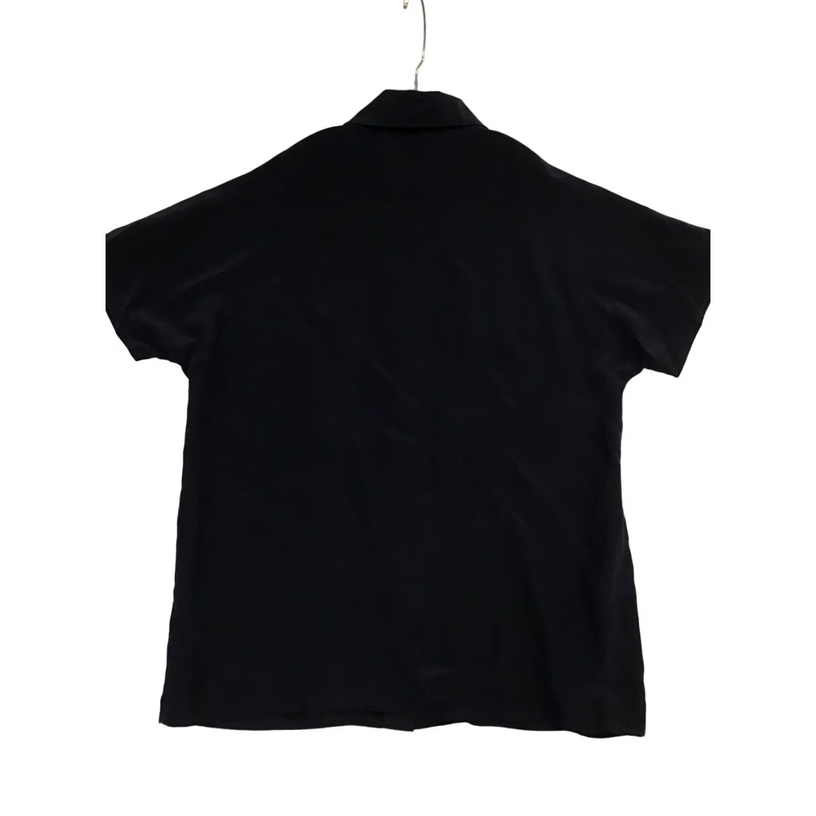 Jones New York Jones New York Womens Silk Button-Up Blouse Navy Size 6 Short Sleeve Size M / US 6-8 / IT 42-44 - 2 Thumbnail