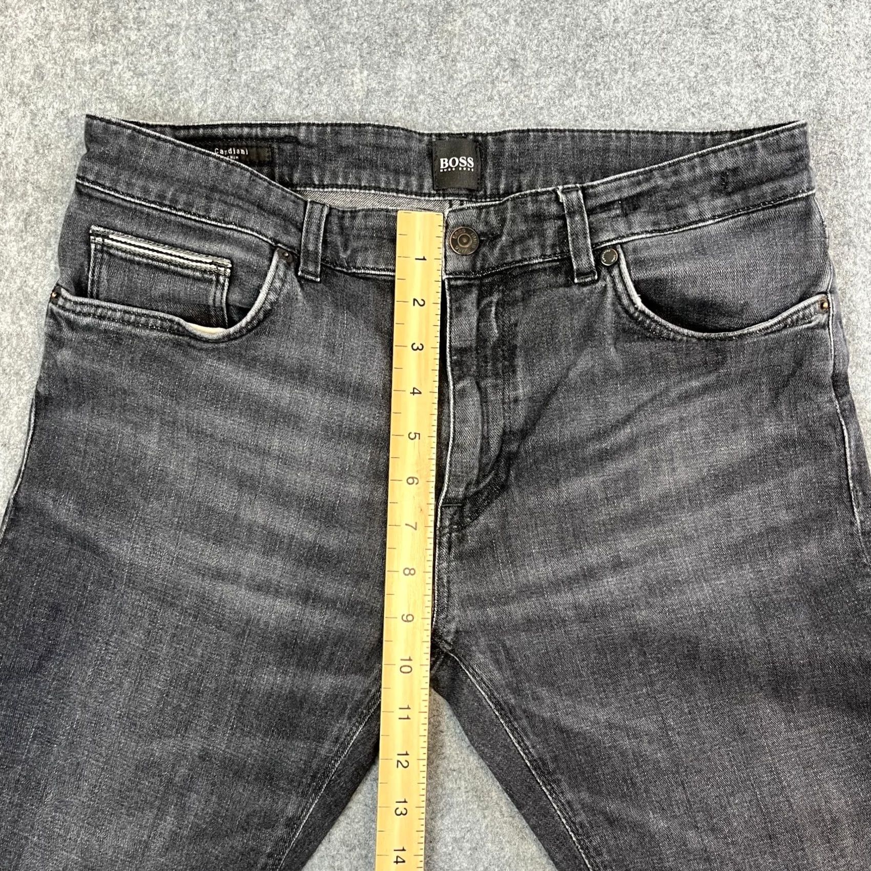 Hugo Boss HUGO BOSS Jeans Regular Tapered 34 30 Charcoal Grey Denim 5-Pocket Design Wool? Size US 34 / EU 50 - 5 Thumbnail