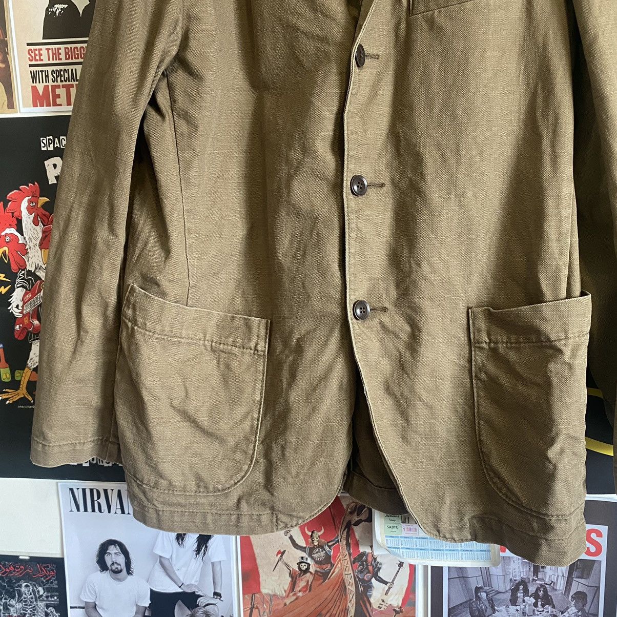 Vintage Vintage Japanese Button Down Light Jacket Size US L / EU 52-54 / 3 - 3 Thumbnail