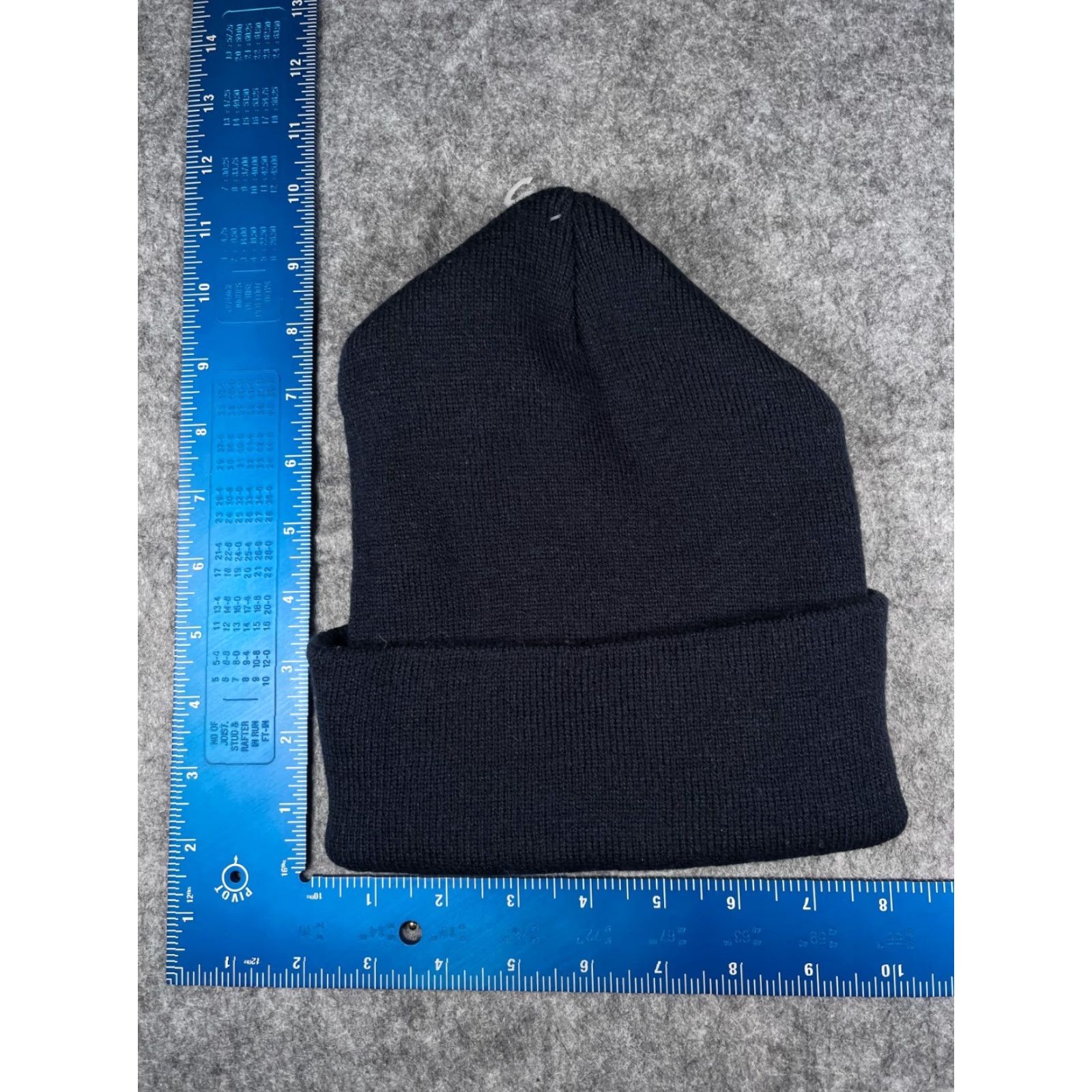 Vintage VINTAGE Star Beanie Toque Knit Adult One Size Dark Navy Blue 100% Acrylic Embroidered Star Pattern Winter Mens Size ONE SIZE - 4 Thumbnail