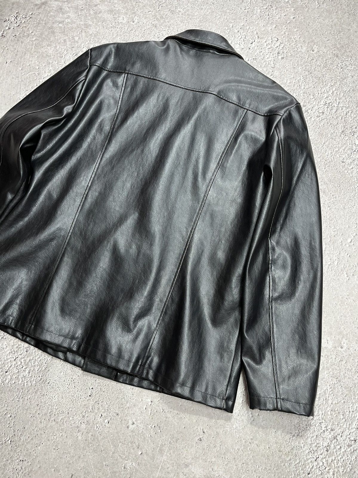 Other Vintage Black Faux Leather Jacket XL Button Up 90s Size US XL / EU 56 / 4 - 11 Thumbnail