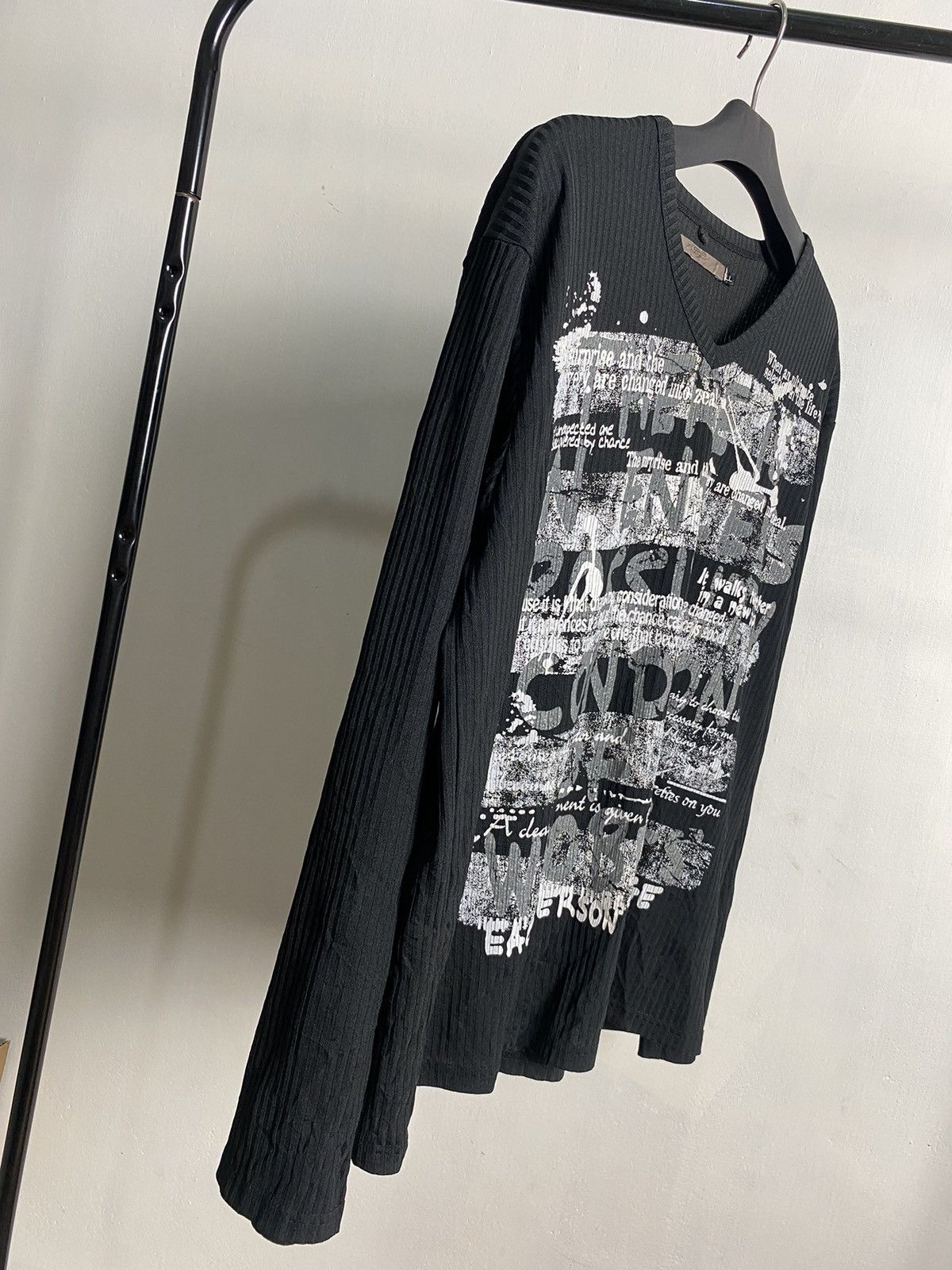 If Six Was Nine × Japanese Brand × Le Grande Bleu (L.G.B.) Black Label Poem Rock Longsleeve Size US L / EU 52-54 / 3 - 3 Thumbnail