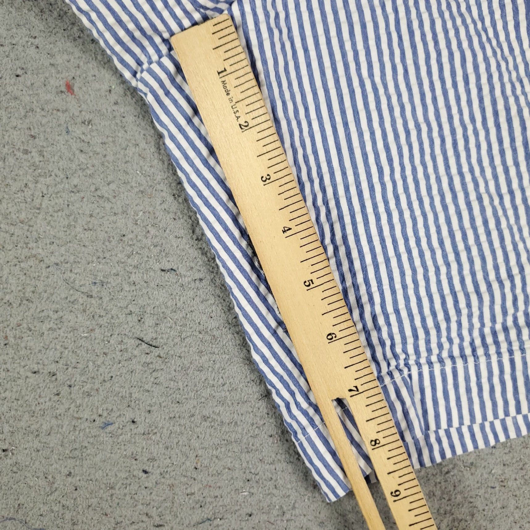 Brooks Brothers VINTAGE Brooks Brothers Shorts Mens Size 36 Chino Flat Front Blue Striped Cotton Casual Office Size US 36 / EU 52 - 6 Thumbnail