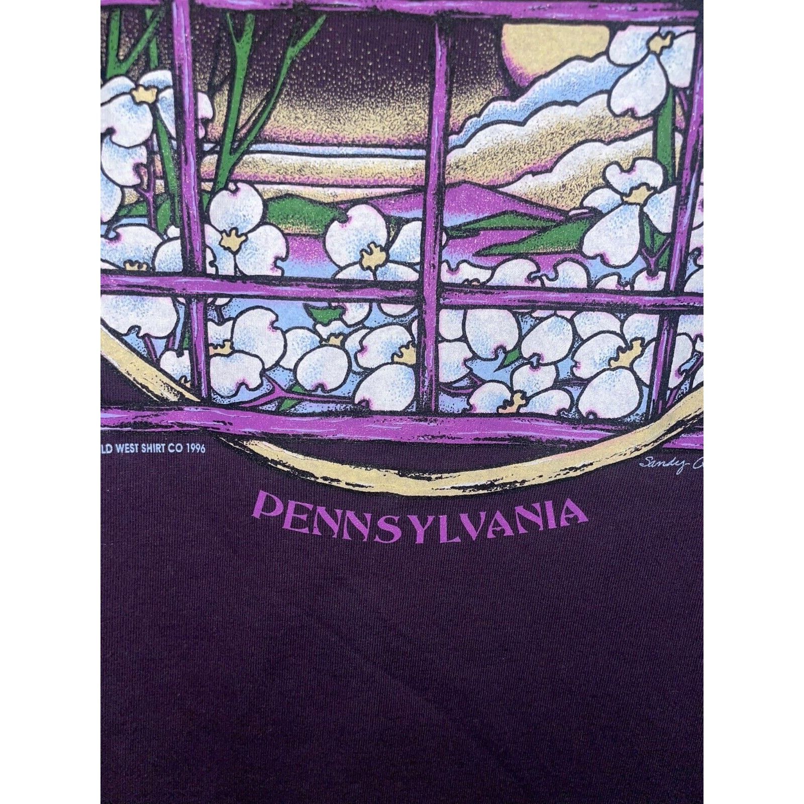Jerzees Vintage Pennsylvania Shirt Pocono Mountans Stained Glass L Size US L / EU 52-54 / 3 - 5 Thumbnail