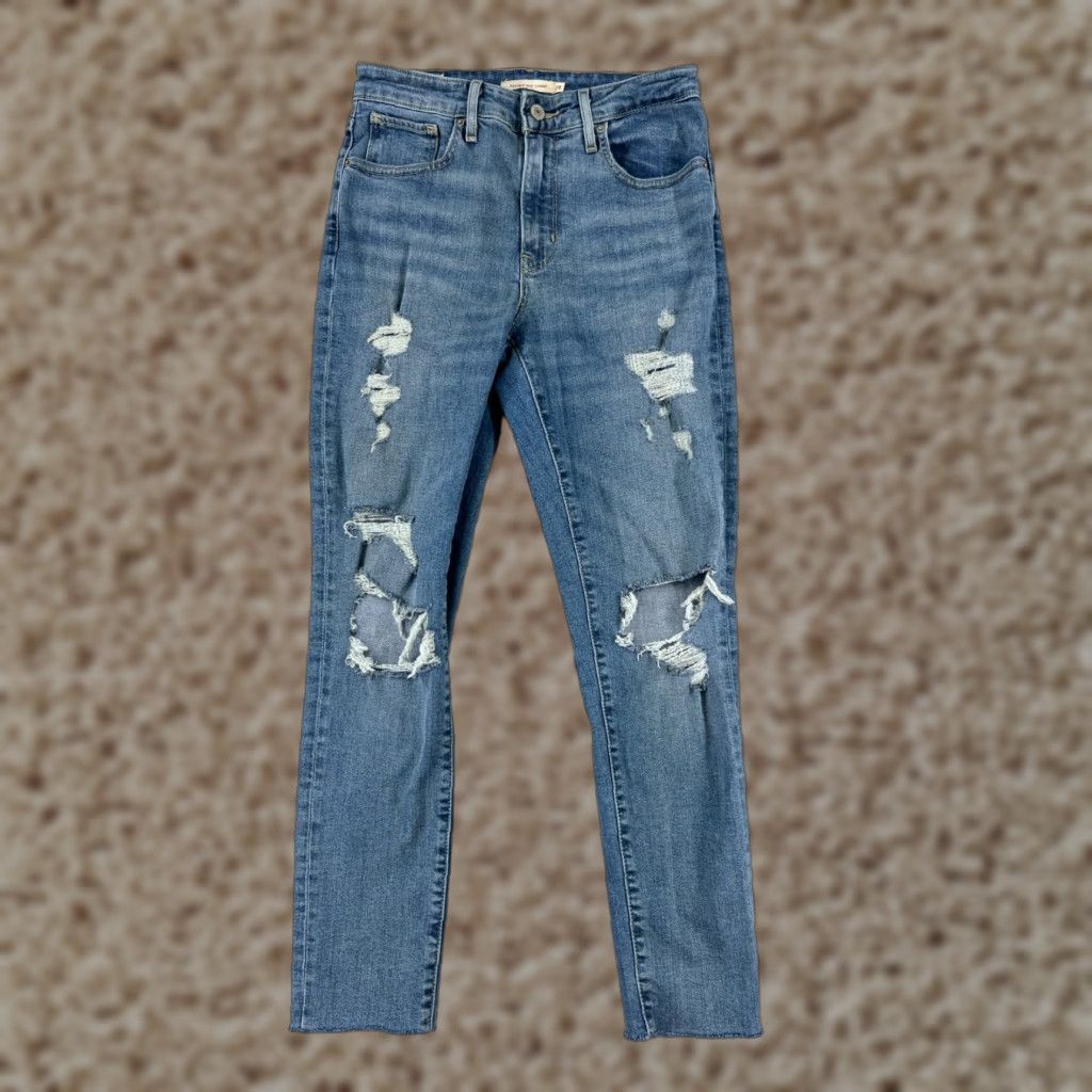 Levi's Levi's Women’s Denim Jeans 28 Blue Stretch Skinny High Rise Casual 2010s Size 28" / US 6 / IT 42 - 1 Thumbnail