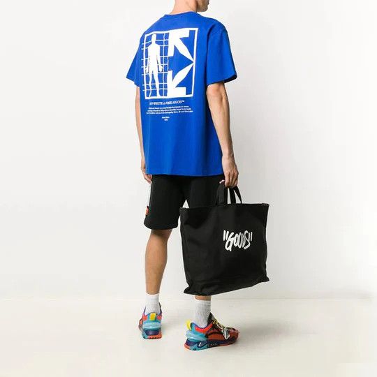 Off-White Blue Half Arrow Embroidered Oversized T-Shirt Size US M / EU 48-50 / 2 - 4 Thumbnail