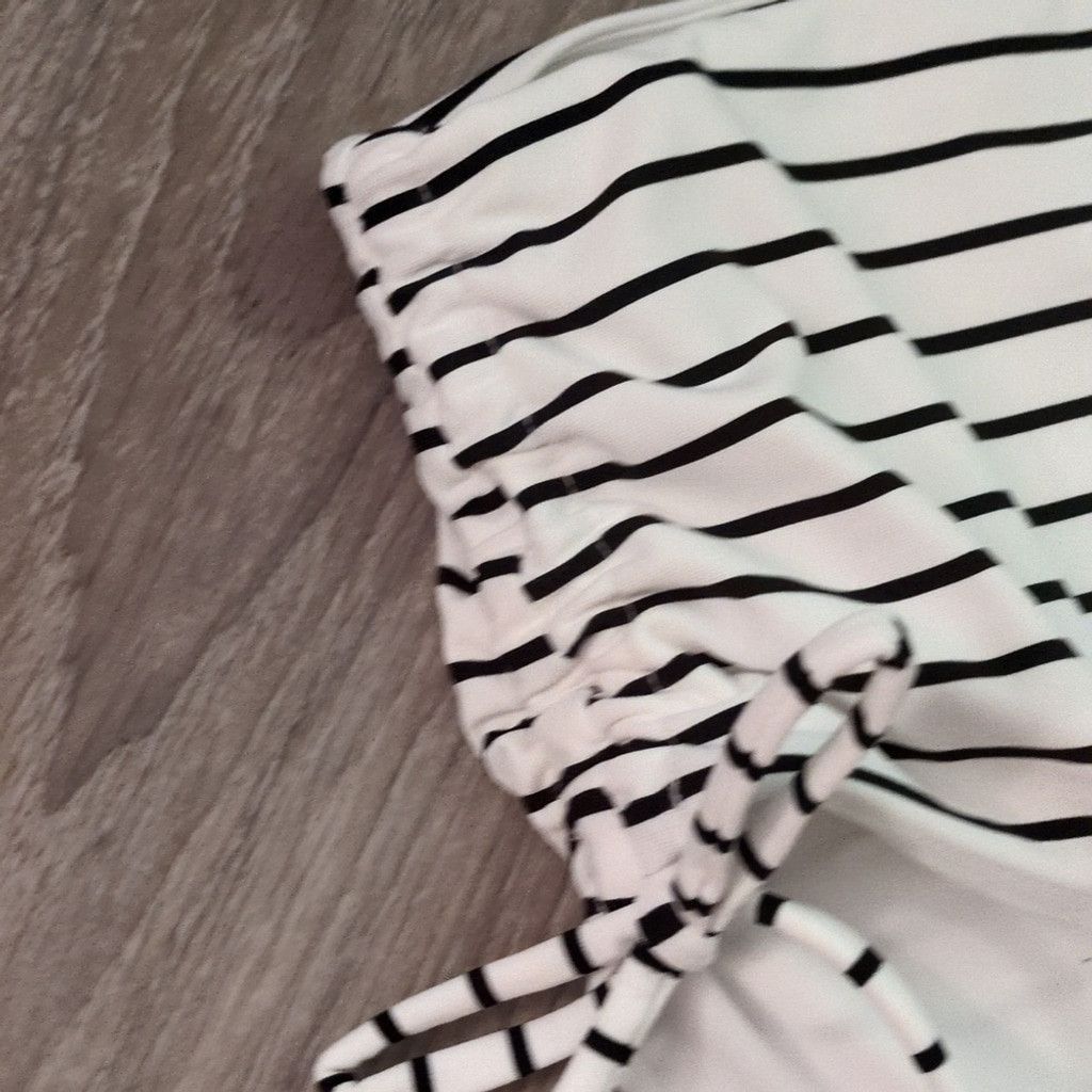 Other Calia Coastal Stripe White Ruched Side Tie Bottom Size XS Size ONE SIZE - 2 Thumbnail