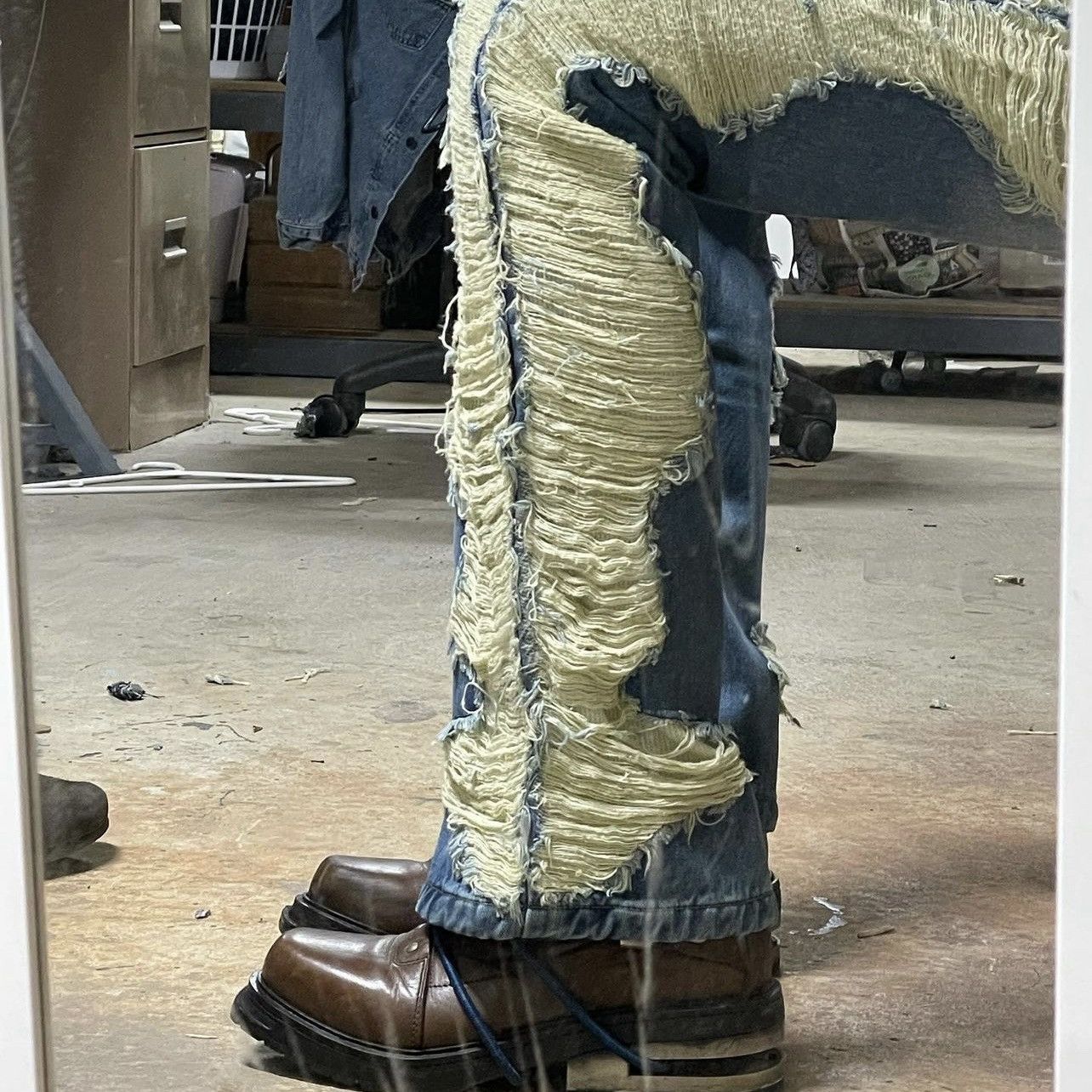 Japanese Brand Faisean Dia Distressed Bootcut Jeans Size US 30 / EU 46 - 4 Thumbnail