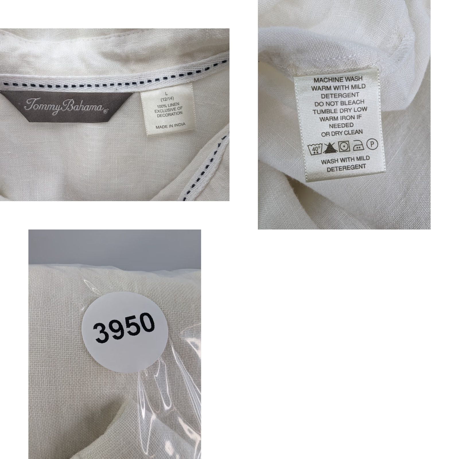Tommy Bahama Tommy Bahama Shirt Women’s Size L Beige Linen Button-Up Long Sleeve Details Size L / US 10 / IT 46 - 8 Thumbnail
