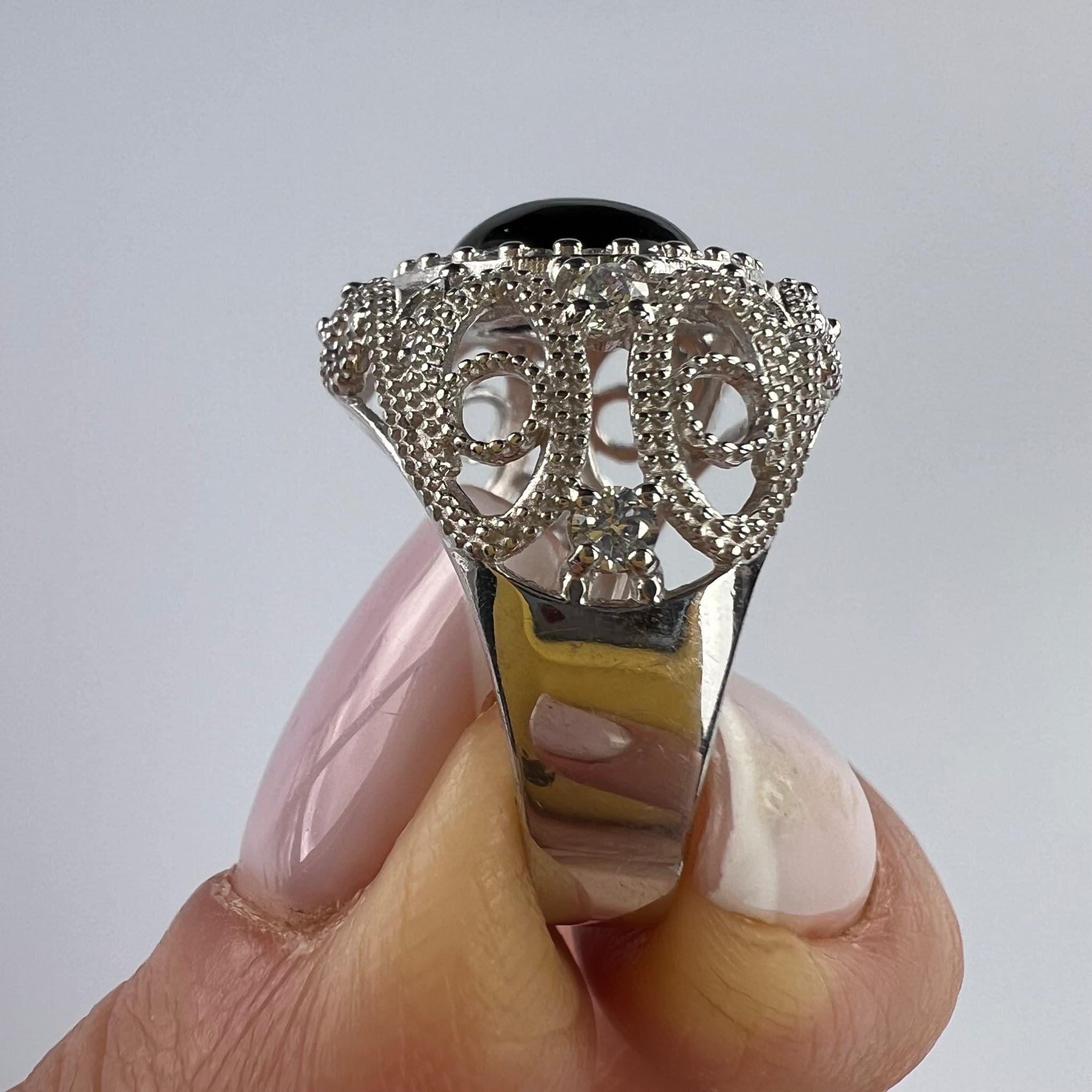 Sterling Silver Vintage Sterling silver 925 Ring Jewelry Size 7 Size ONE SIZE - 8 Thumbnail