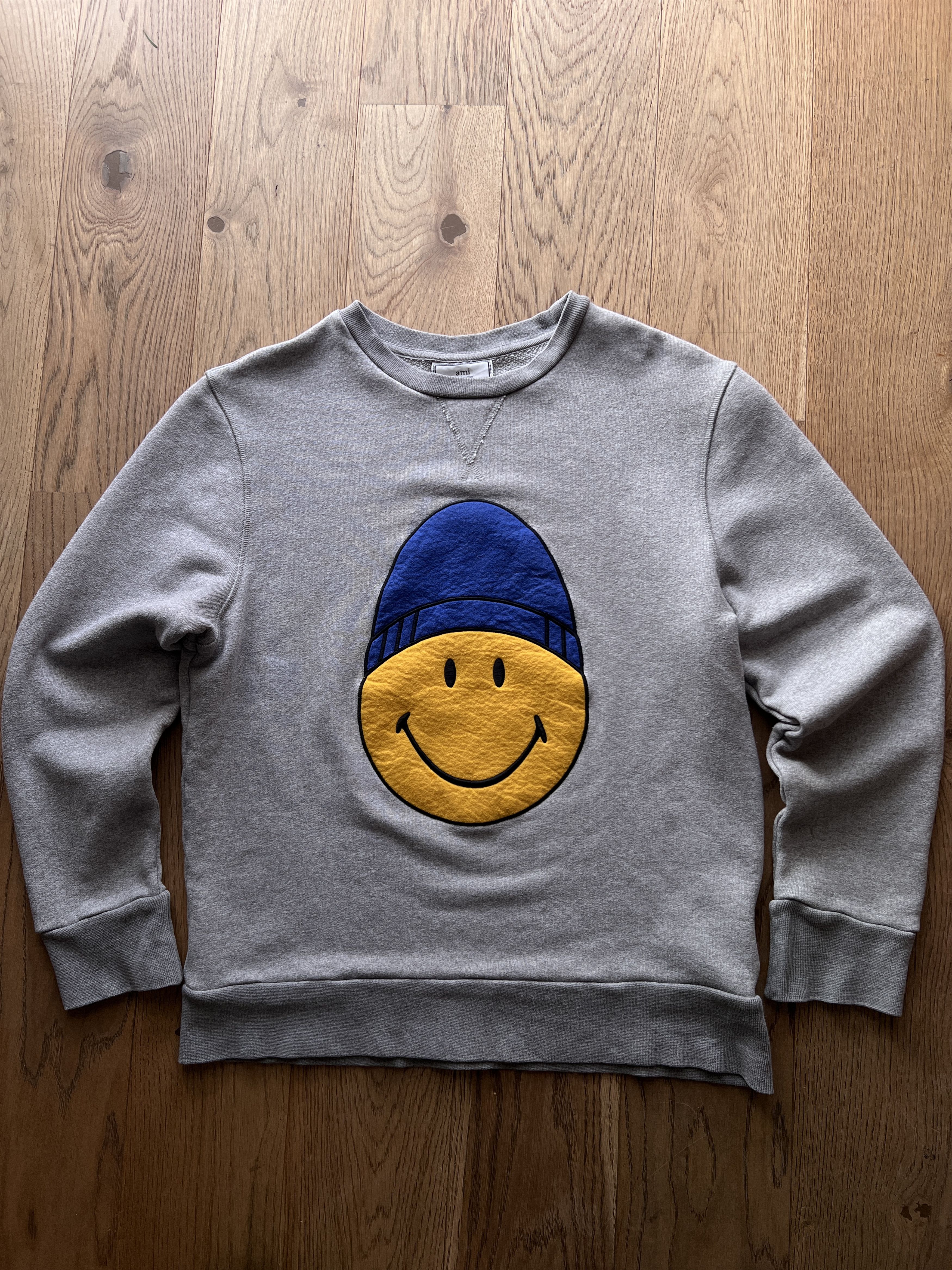 AMI Rare AMI x Smiley Happy sweatshirt graphic big face logotype Size US M / EU 48-50 / 2 - 6 Thumbnail