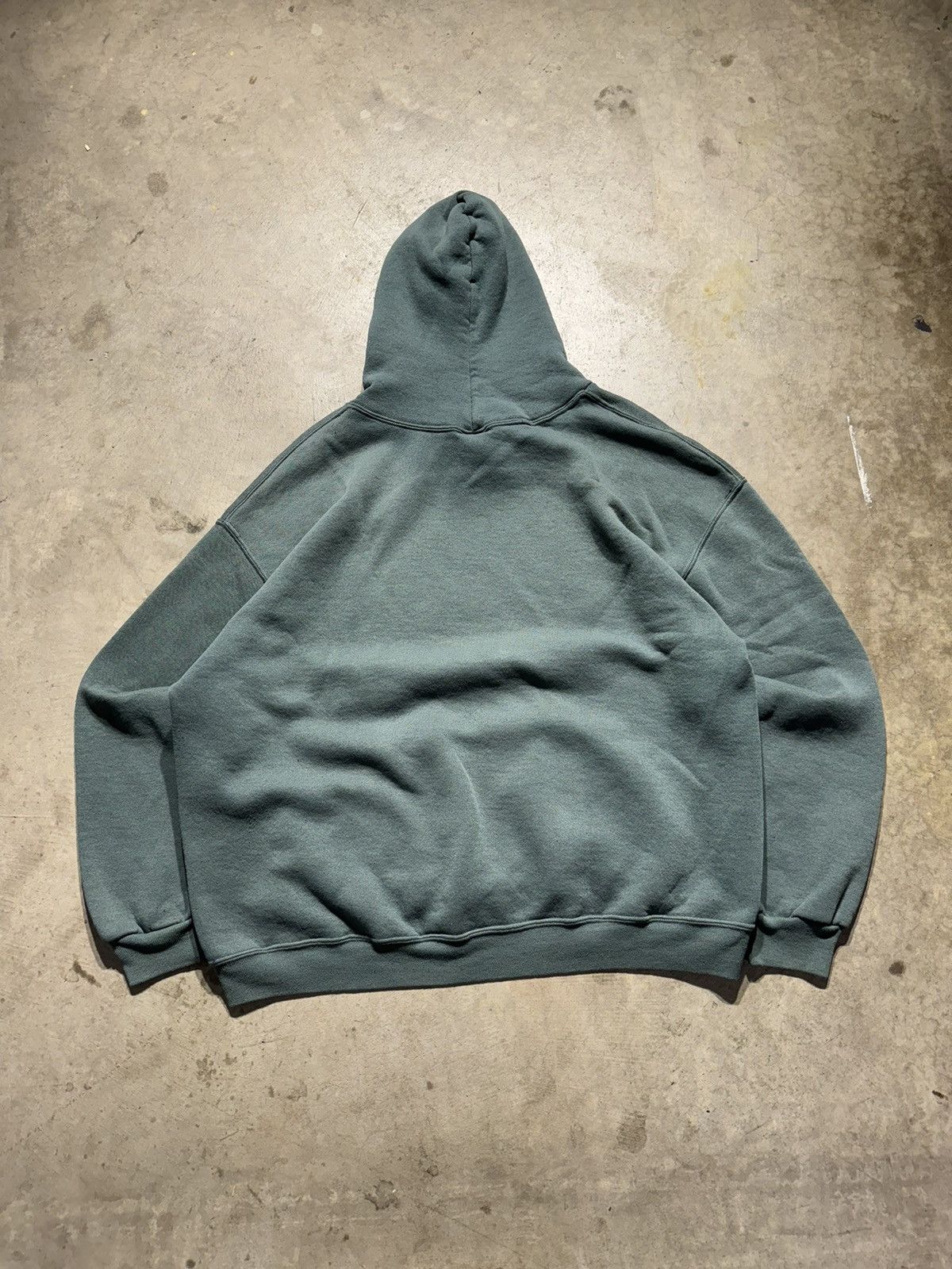 Akimbo Club × Russell Athletic × Vintage Vintage 90s Russell Athletic Blank Faded Green Hoodie Size US XL / EU 56 / 4 - 2 Thumbnail