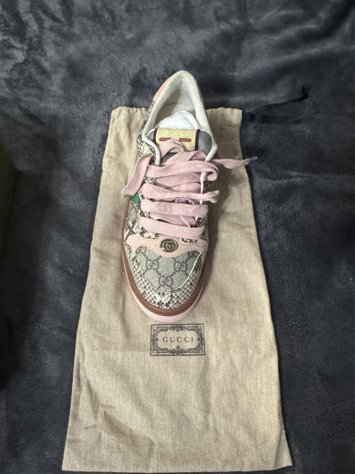 Gucci Gucci Screener Low top sneaker 🩷🐍 Size US 9 / EU 42 - 1 Thumbnail