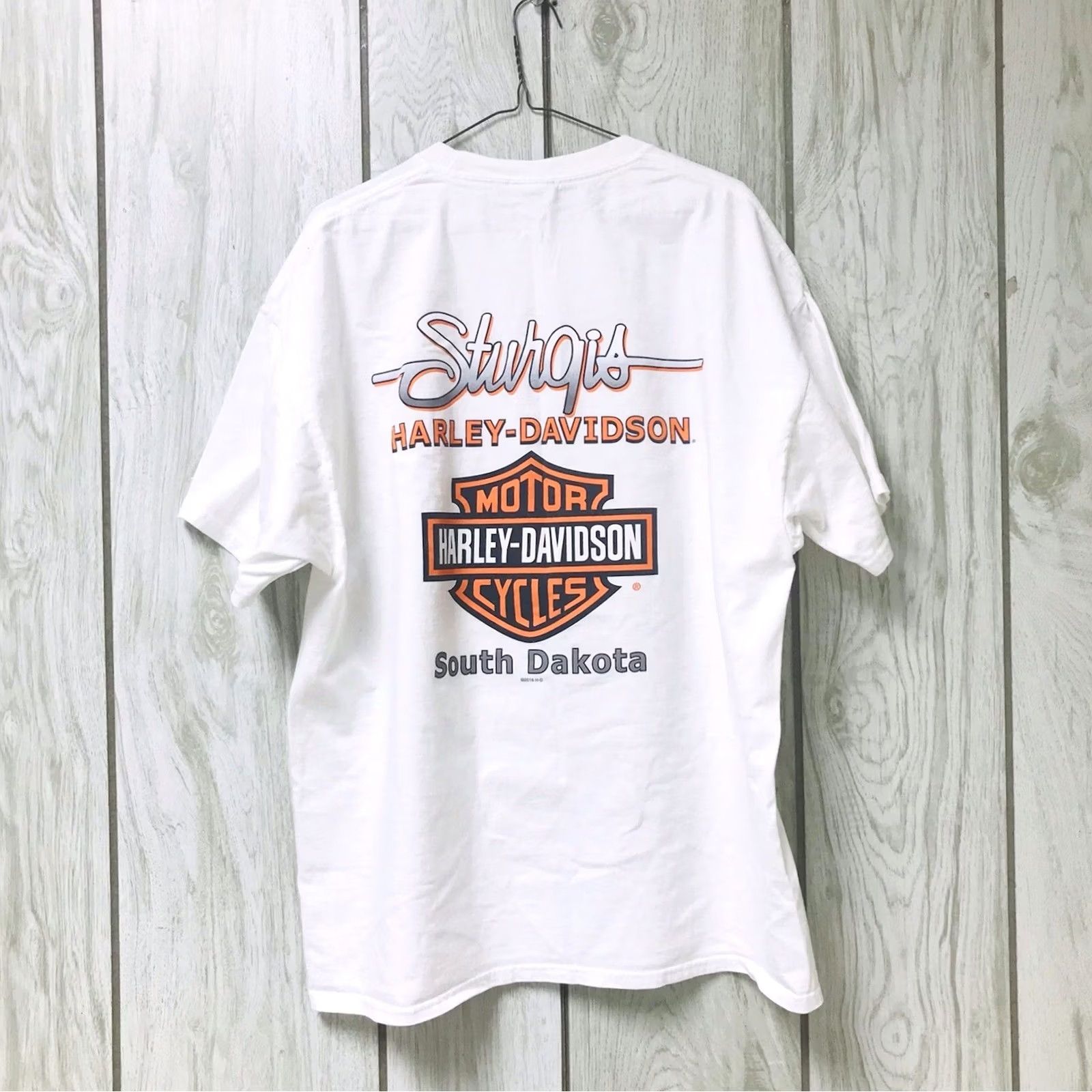 Harley Davidson Harley-Davidson Men T-Shirt XL White 77th Annual Sturgis Motorcycle Rally Graphic Short Sleeve Crew Neck Vintage No N/A Size US XL / EU 56 / 4 - 2 Thumbnail