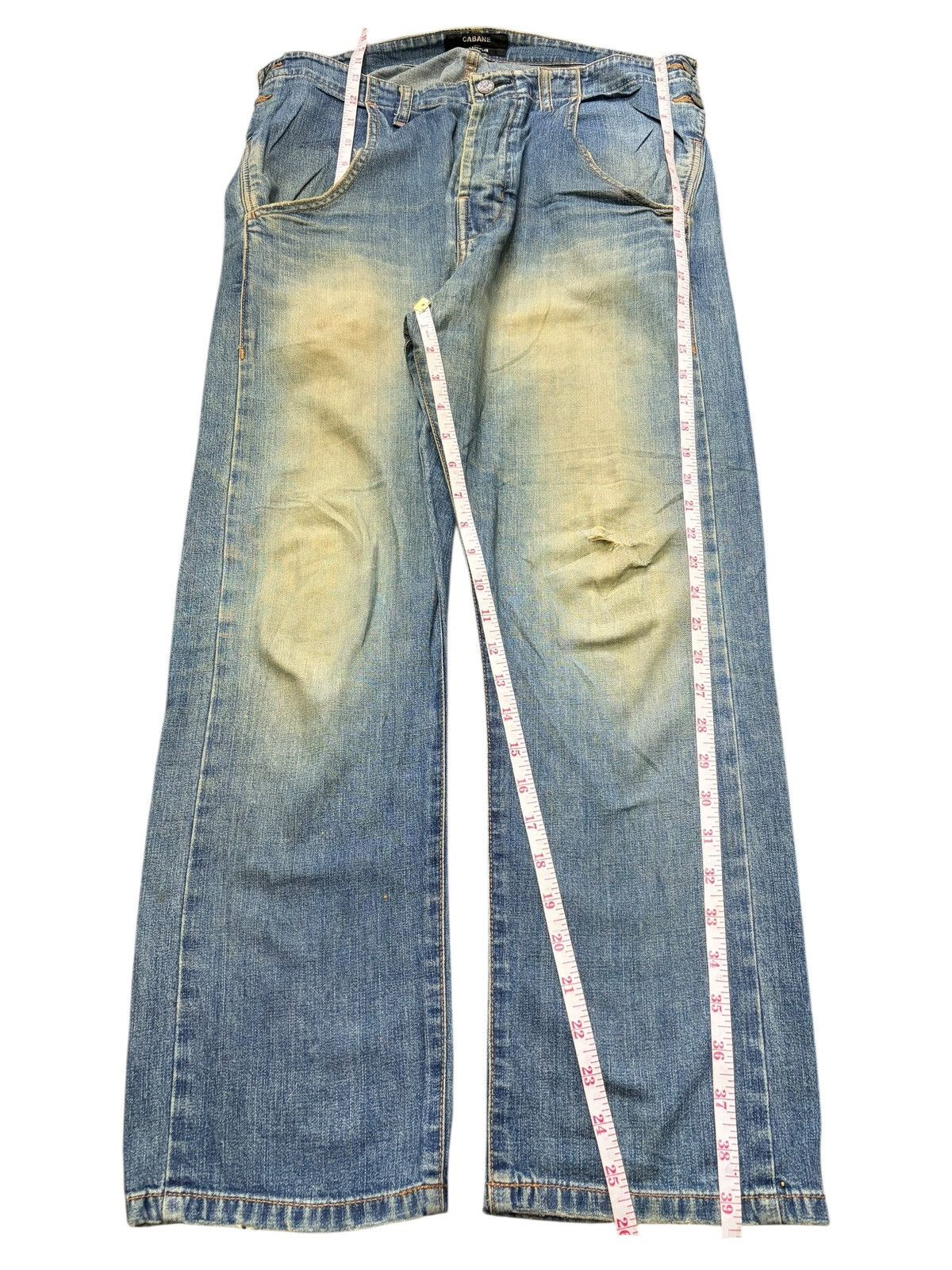 CABANE de ZUCCa Vintage Cabane de Zucca Mud Wash Distressed Jeans Size US 34 / EU 50 - 7 Thumbnail