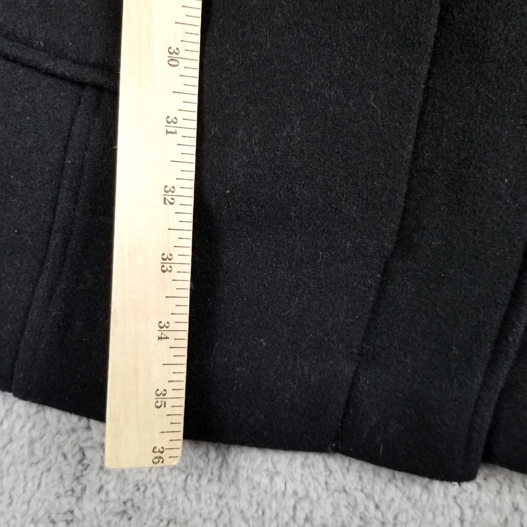 Vintage Woman Within Lux Wool Duffle Coat Jacket Plus Size 20W Black Lined Wool Blend, Hooded, Toggle, Long Sleeve, Vintage? No, 20W Women Coat Size 3XL / US 20-22 - 4 Thumbnail