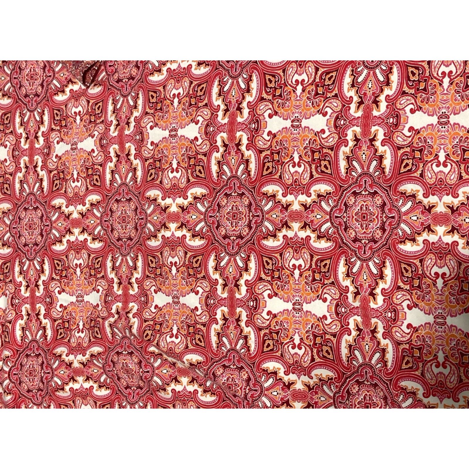 Vintage Coolibar Red Geometric Kaleidoscope Split Neck 3/4 Sleeve Tunic Dress Sz XL Size XL / US 12-14 / IT 48-50 - 4 Thumbnail