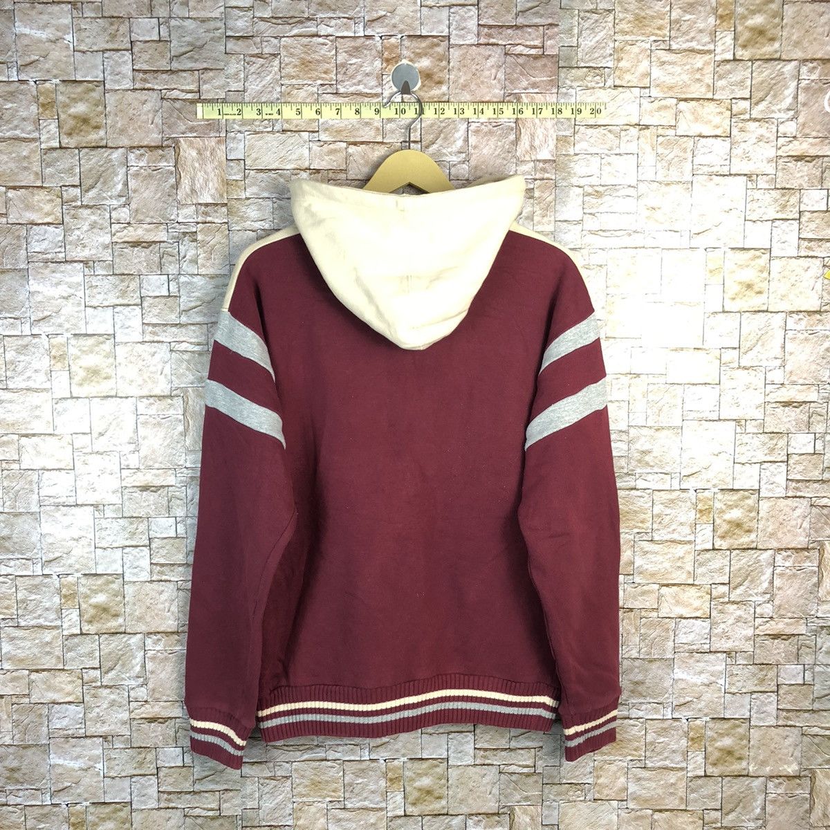 Japanese Brand Oblo Red Hoodie Bombers Jacket #A795 Size US M / EU 48-50 / 2 - 13 Thumbnail
