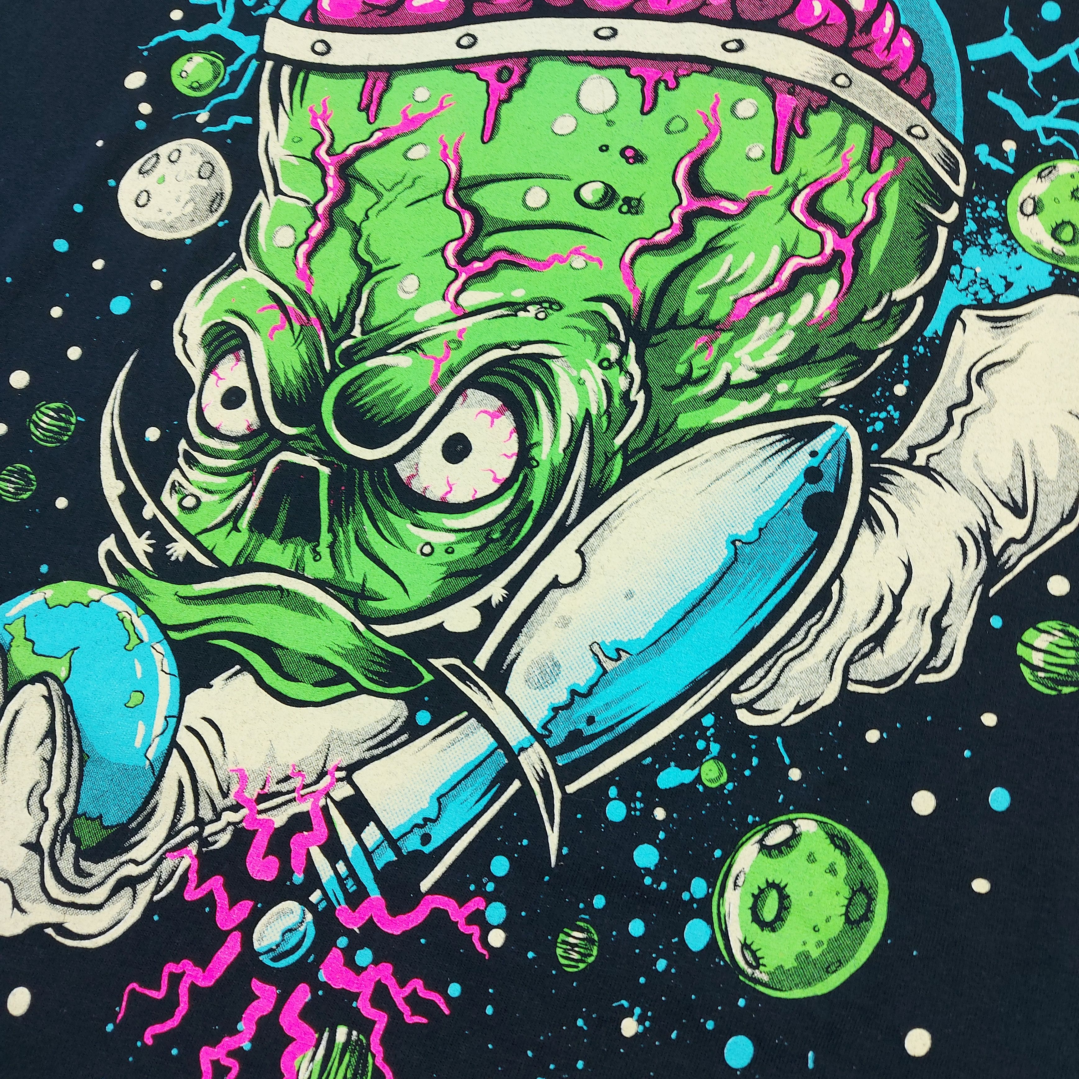 Band Tees VTG 2003 Enter Shikari Alien Brain Monster MySpace Era TEE Size US S / EU 44-46 / 1 - 10 Thumbnail