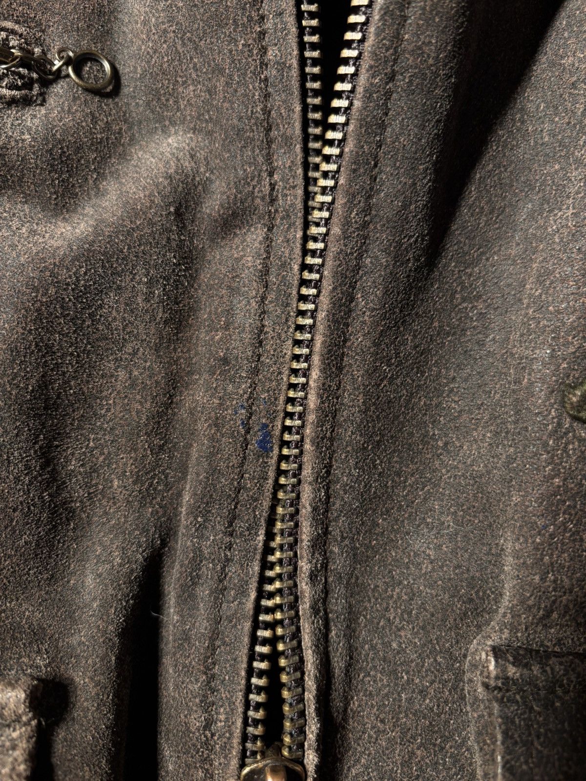 Guess Air Command Military Flight G-1 Leather Bomber Jacket