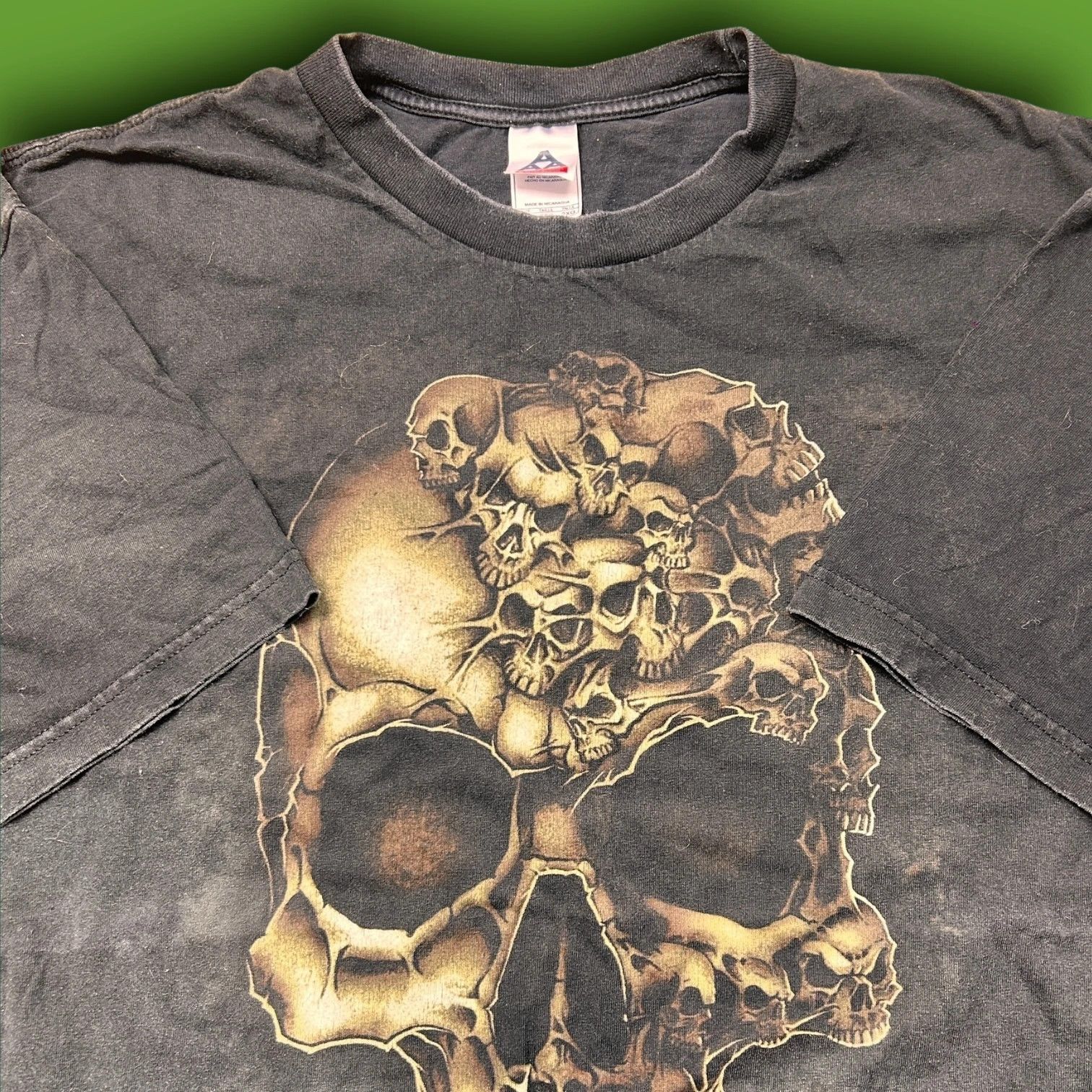 Other Vintage 90s Skull All Over Print T Shirt Size US XL / EU 56 / 4 - 2 Thumbnail