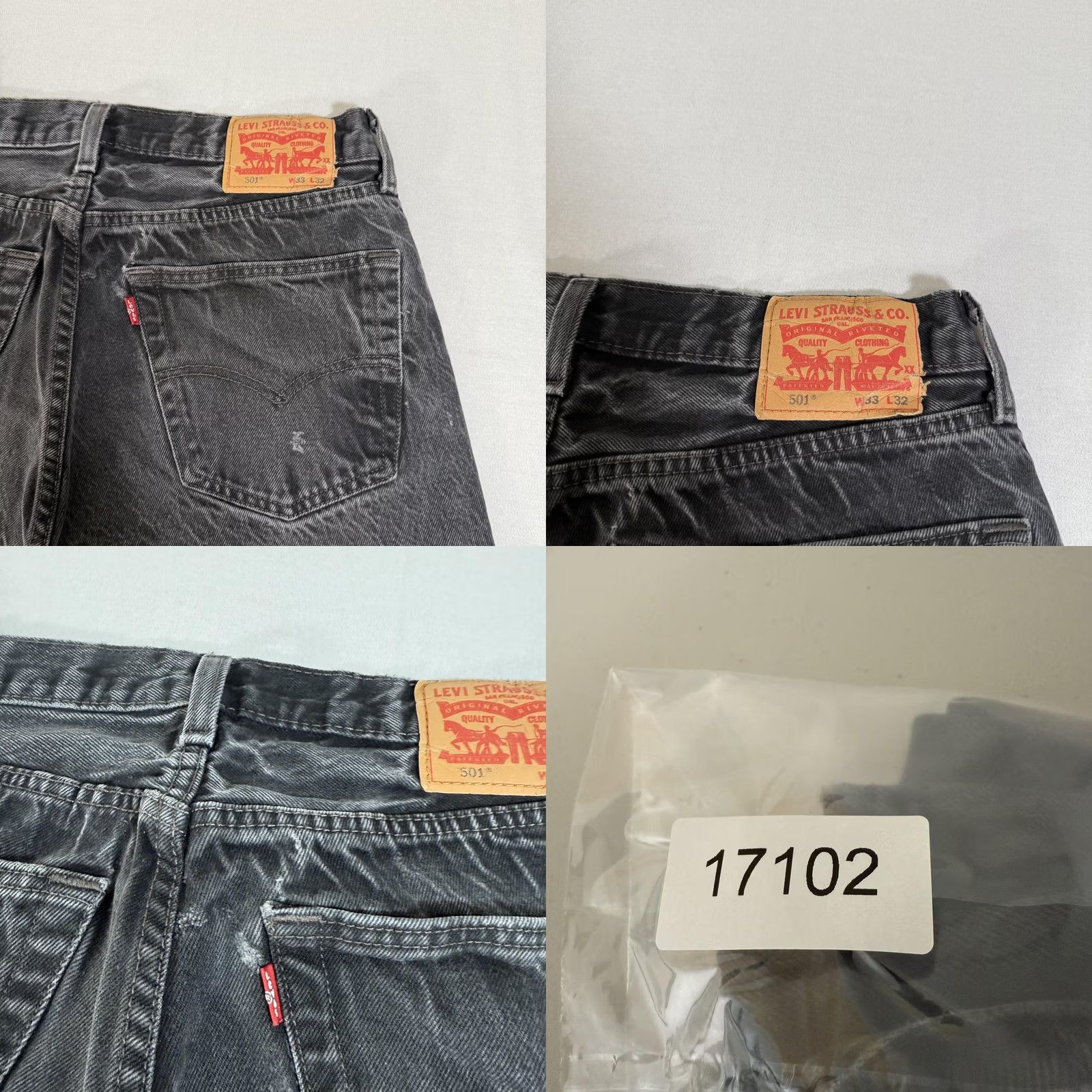 Levi's Levi's Jeans Mens 32x30 Black 501 Straight Fit Distressed Denim Pants Y2K Size US 32 / EU 48 - 10 Thumbnail