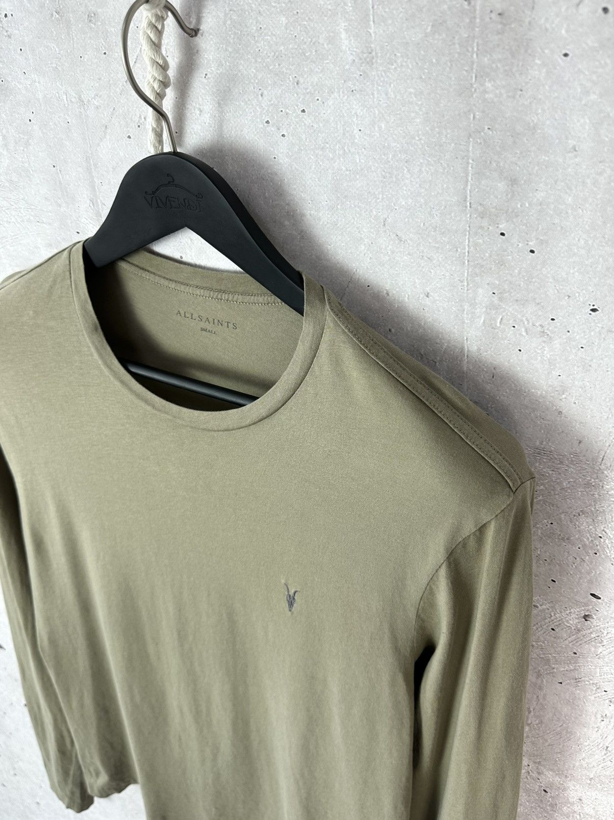 Allsaints Allsaints Tonic Khaki Crew Neck Cotton Long Sleeve Size US S / EU 44-46 / 1 - 5 Thumbnail