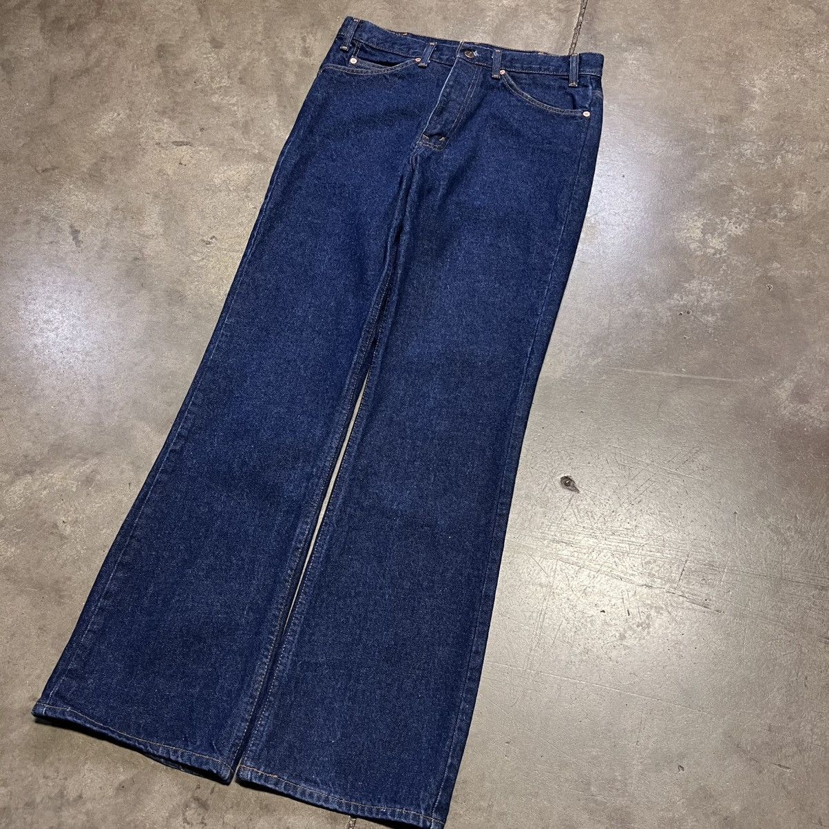 JCPenney Vintage 70s JCPenney Plain Pockets Flare Bootcut Denim Jeans Size US 34 / EU 50 - 6 Thumbnail
