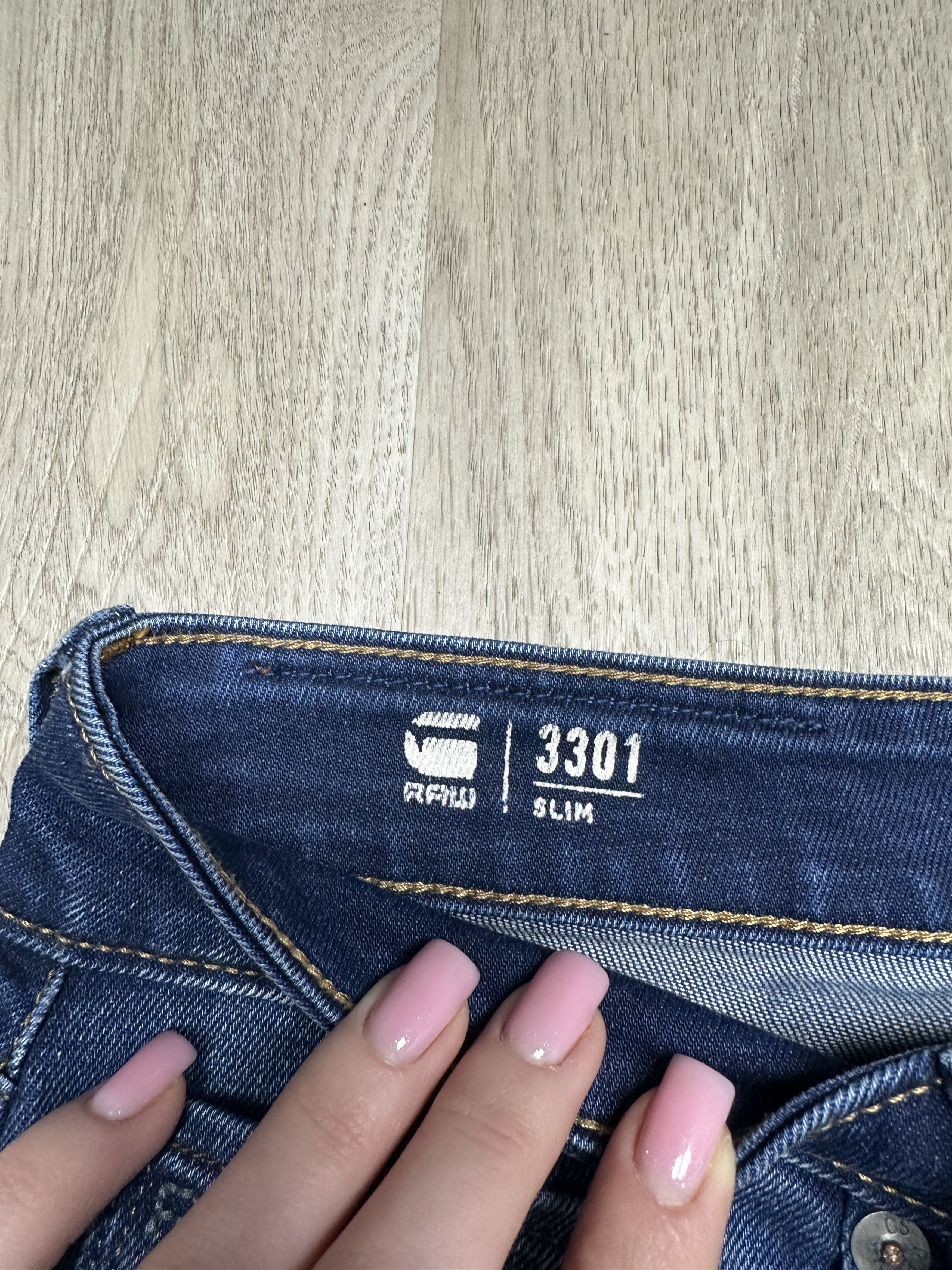 G-Star G Star Raw 3301 Slim Mens Denim Pants Jeans Size US 34 / EU 50 - 3 Thumbnail