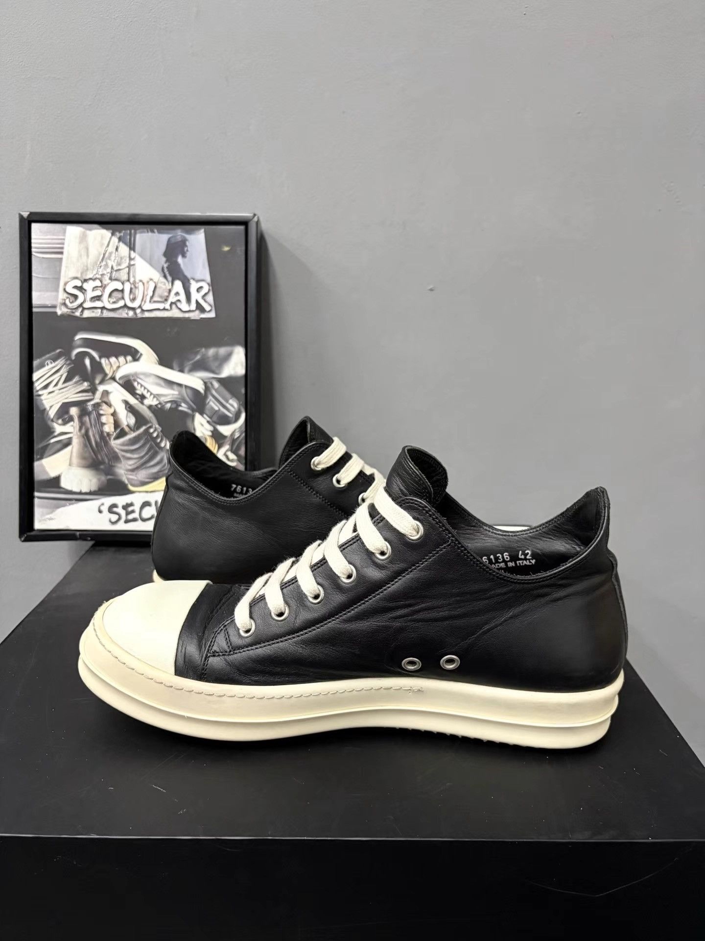 Rick Owens Rick Owens Mainline Leather Sneakers K34 Size US 9 / EU 42 - 3 Thumbnail