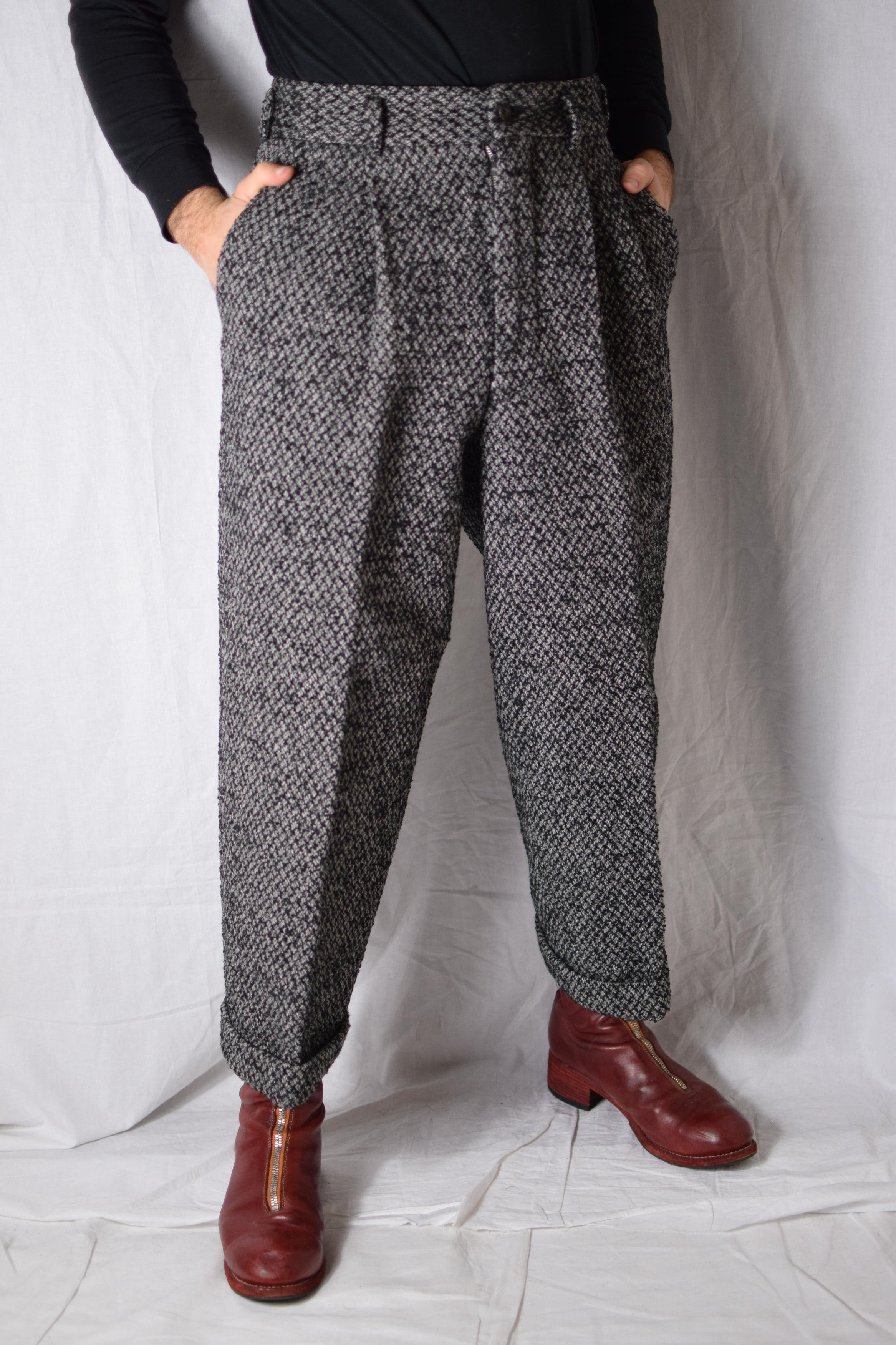 AD1997 comme des garçons homme pants COMME des GARCONS HOMME DEUX Herringbone Drawstring Waist